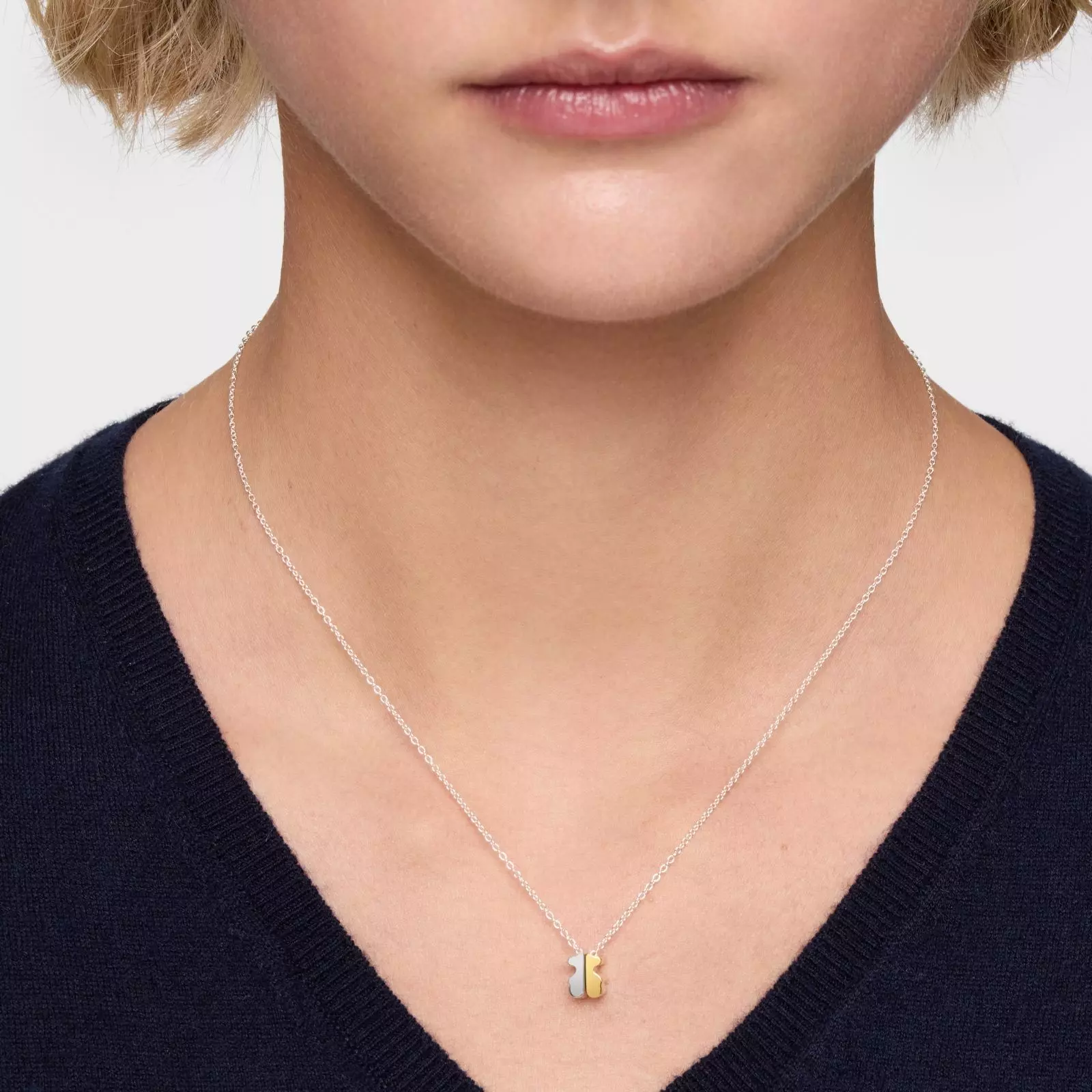 Collar bicolor y motivo oso 8 mm TOUS 1950-3