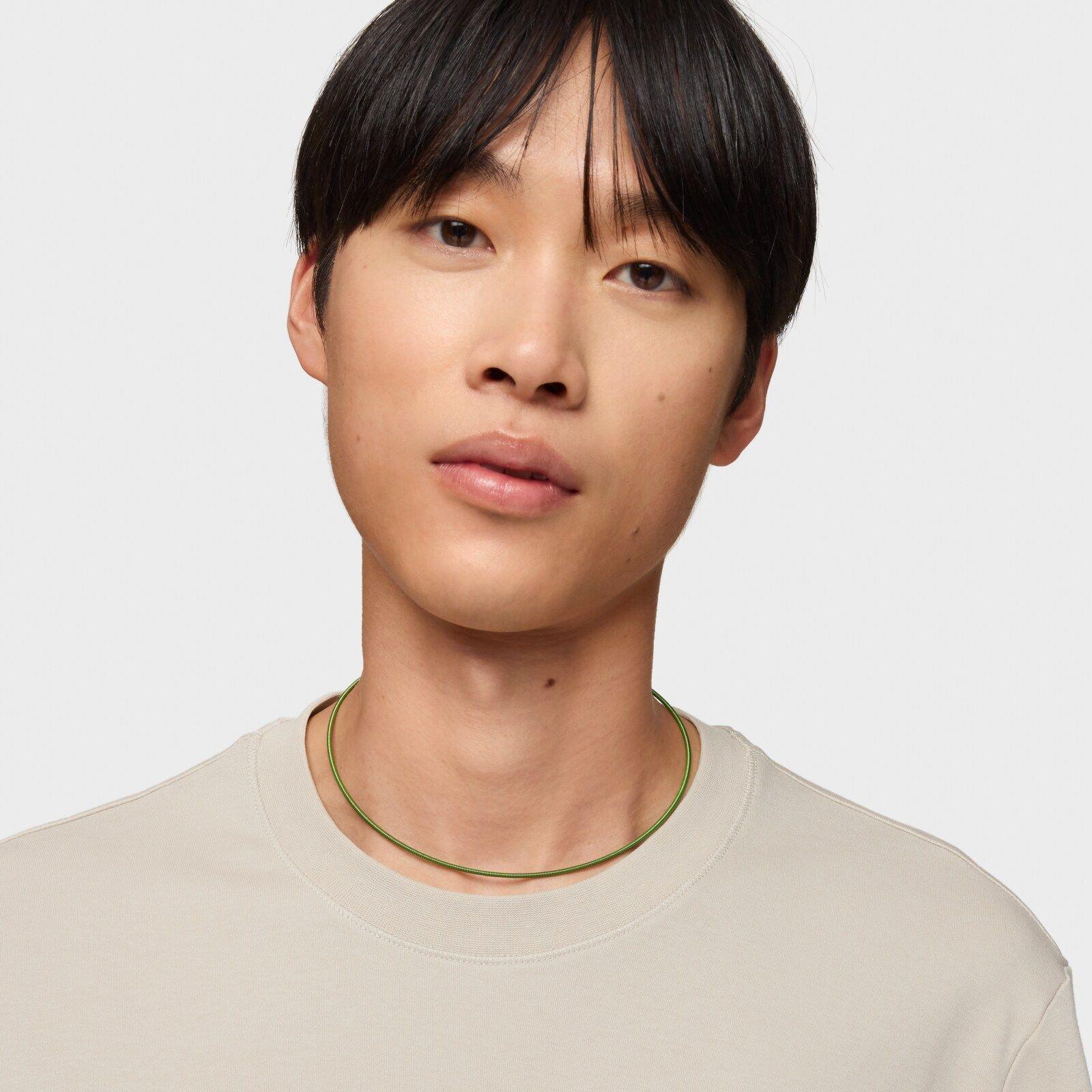 Collar de acero verde 2 mm TOUS Mesh Tube-3