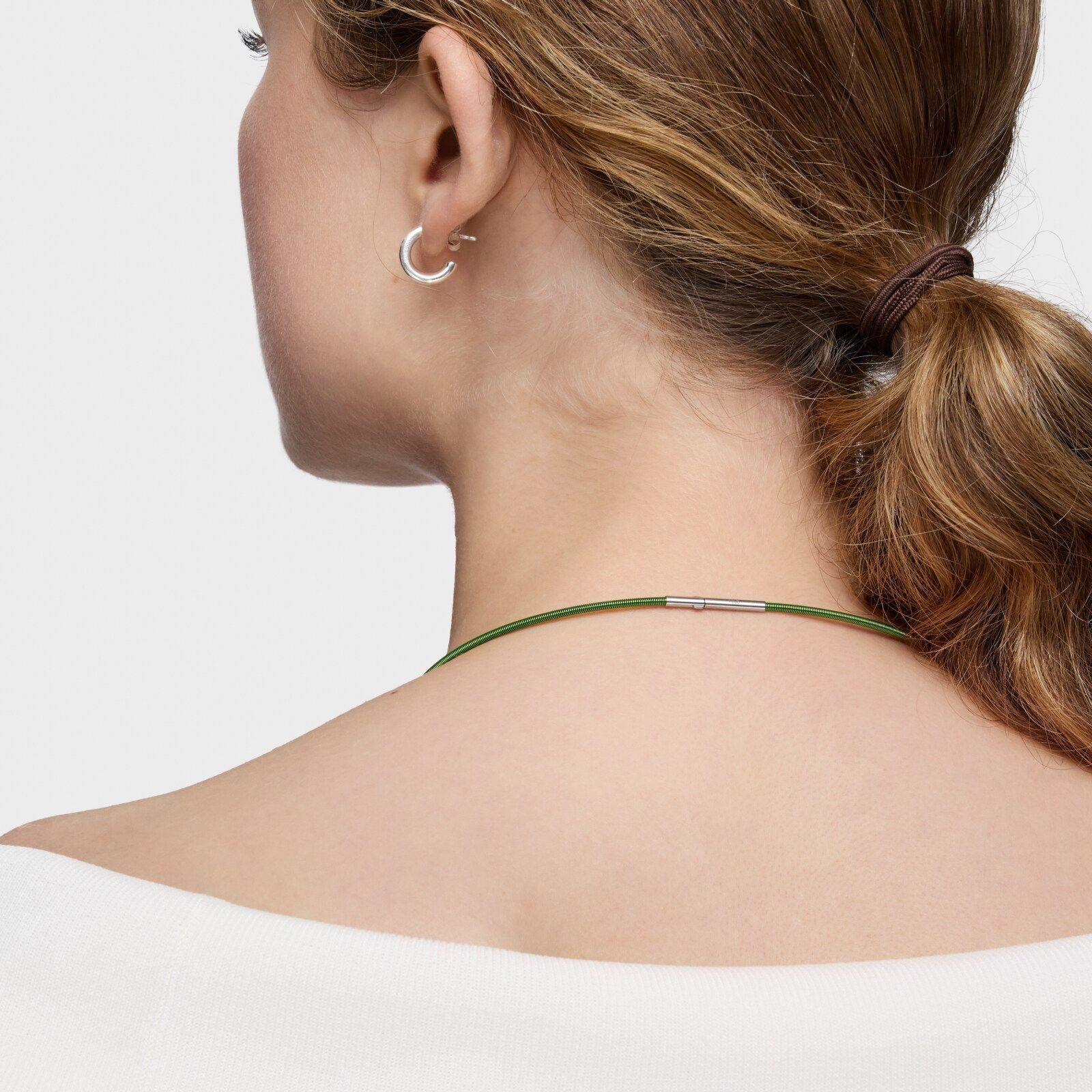 Collar de acero verde 2 mm TOUS Mesh Tube-6