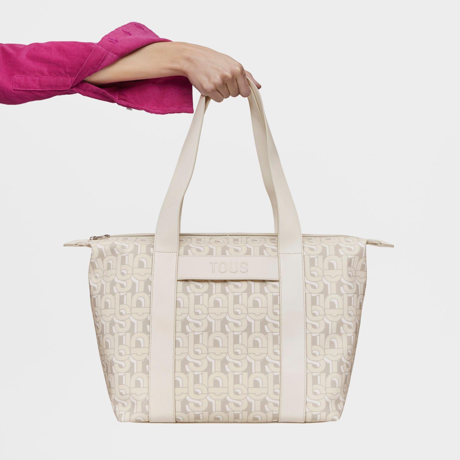 Capazo grande beige TOUS MANIFESTO-5