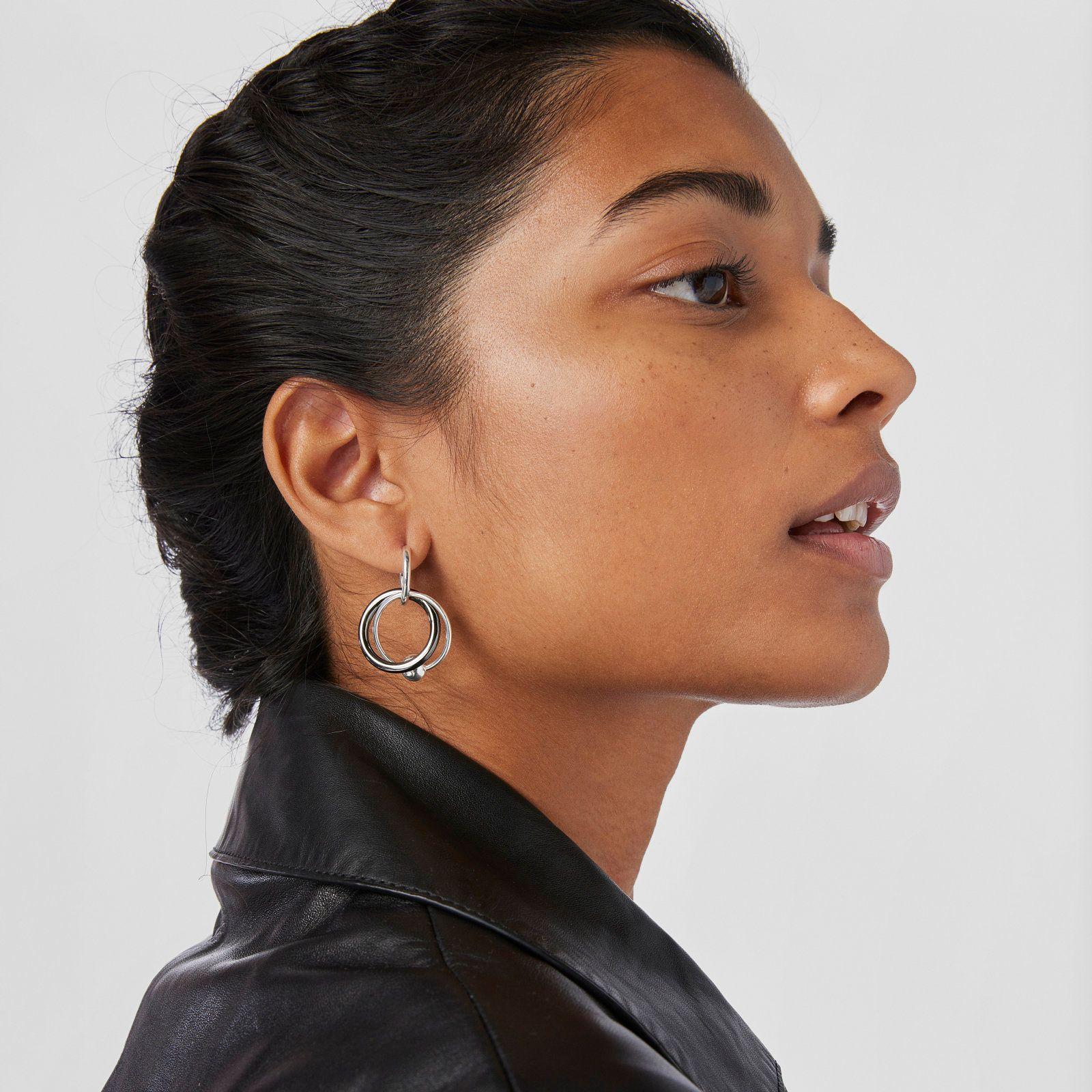 Aros de plata y plata dark silver doble aro Plump Tous-4