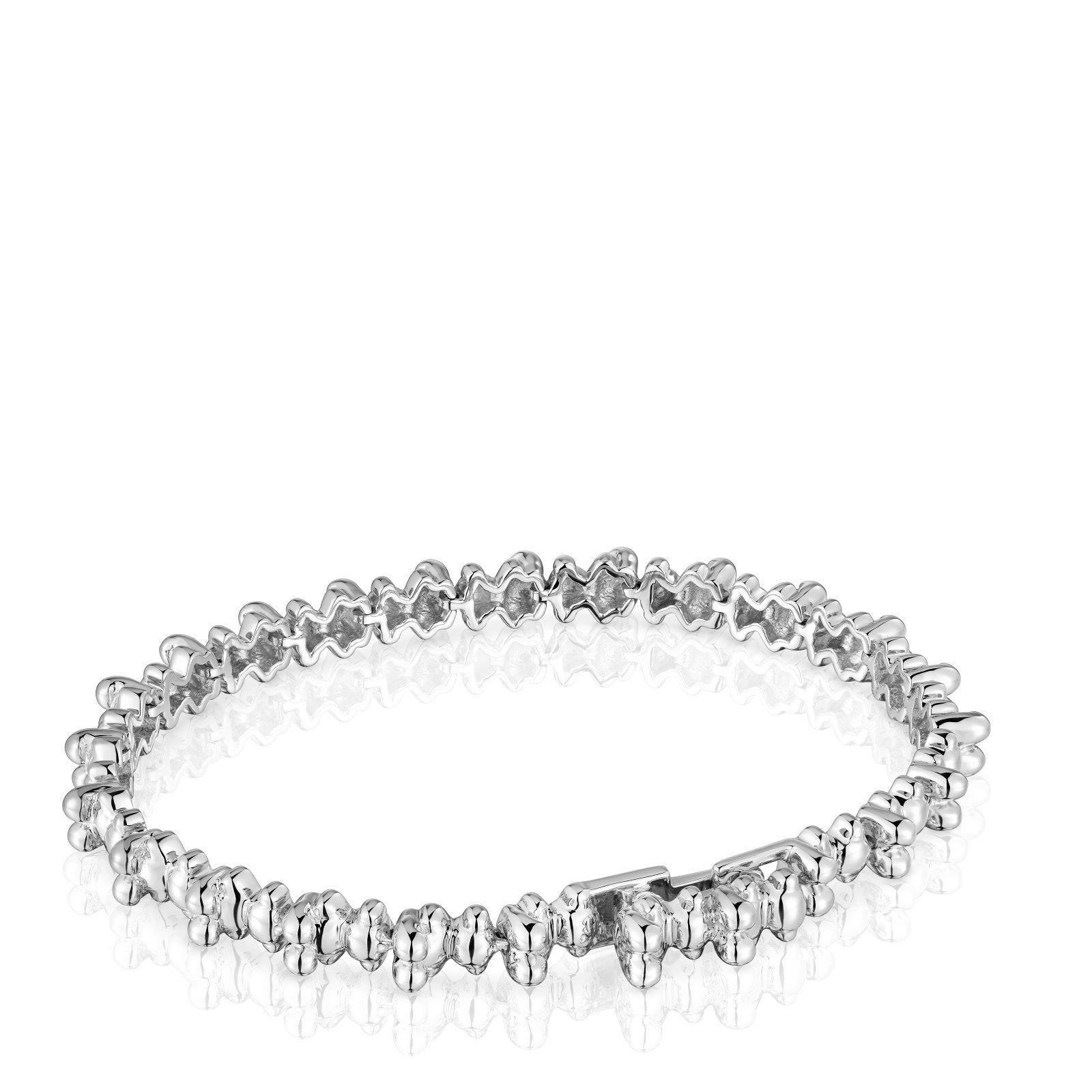Pulsera cadena de plata motivos oso Bold Bear-2