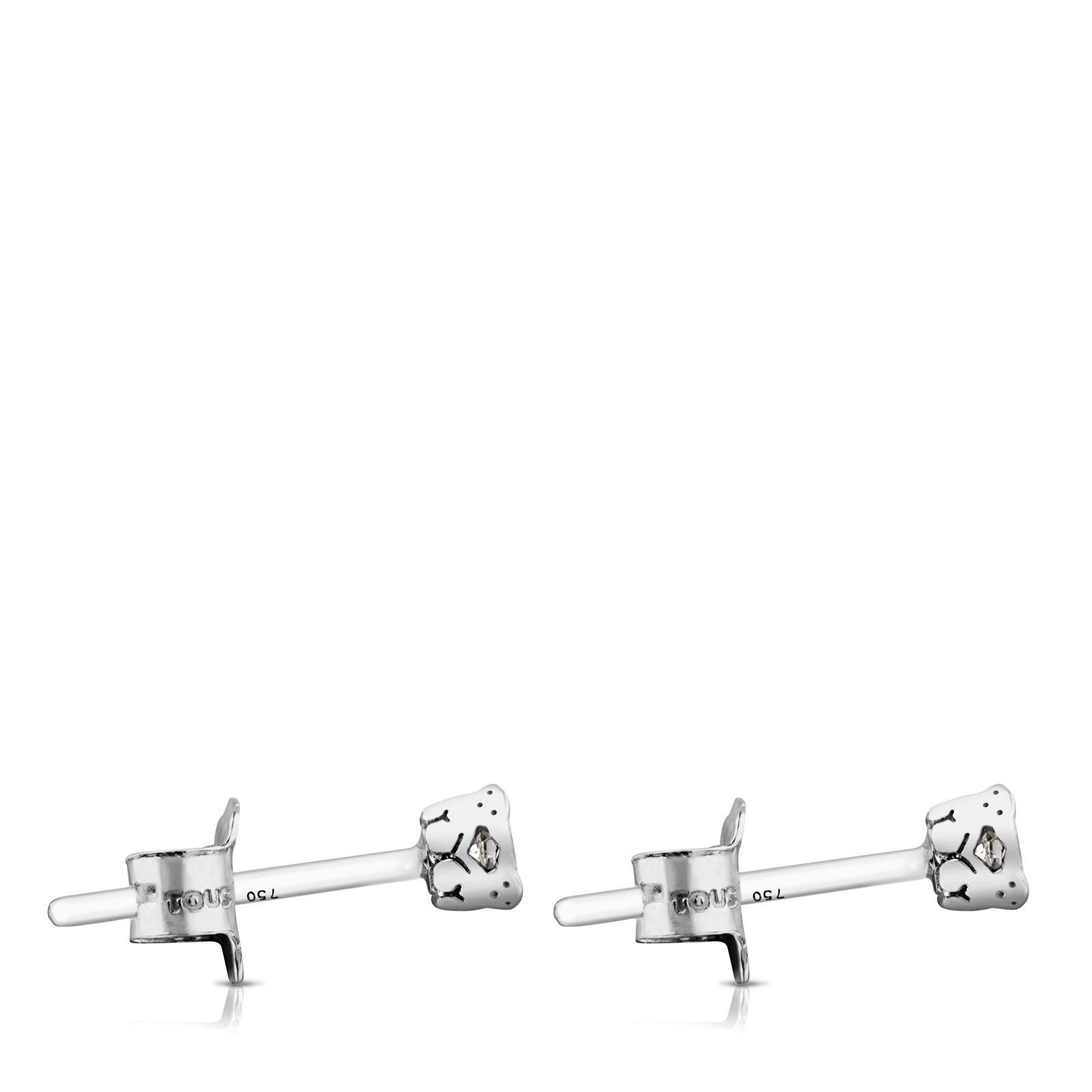 Pendientes Tous Boca Osos de Oro blanco y Diamantes-1