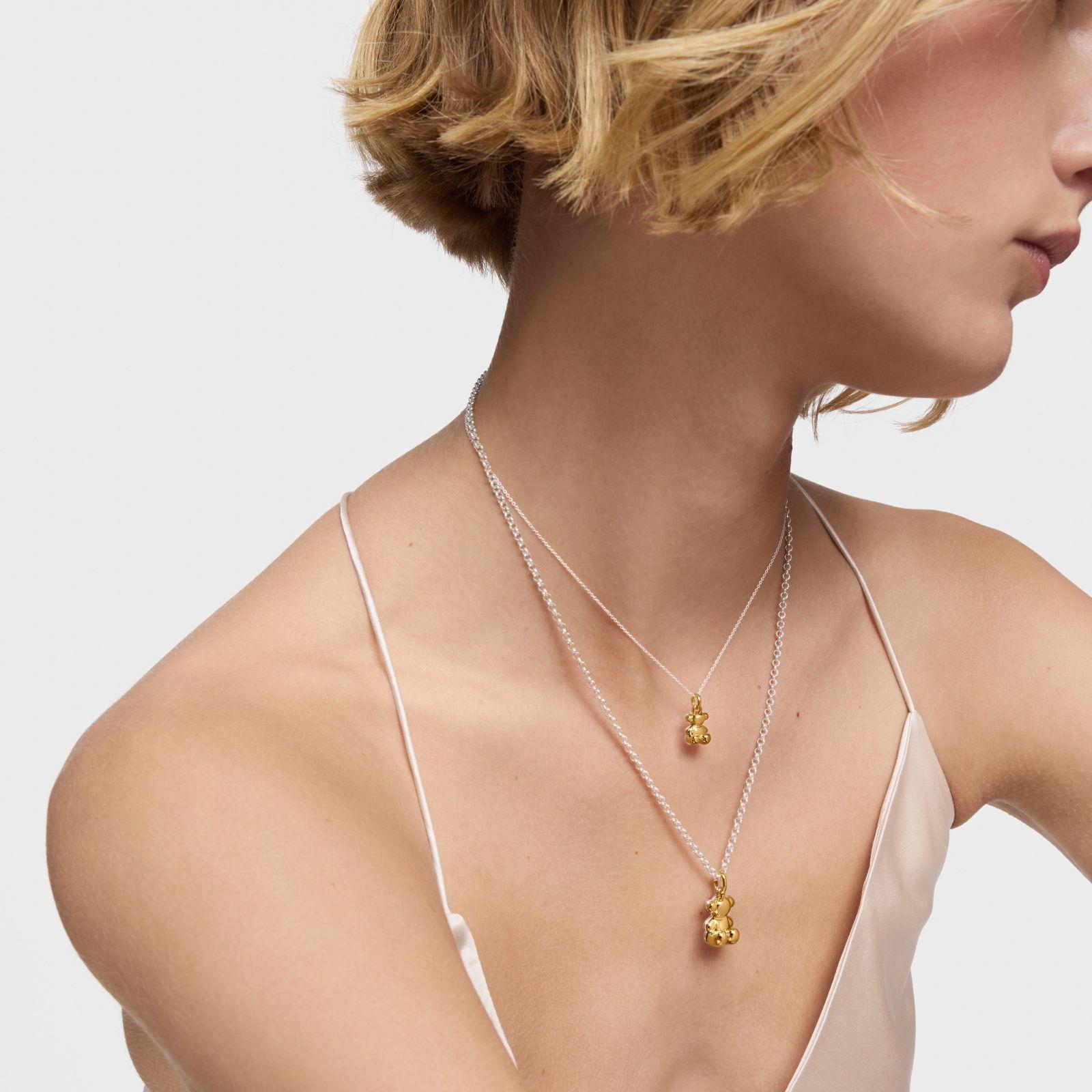 Collar bicolor con doble oso Bold Bear-5