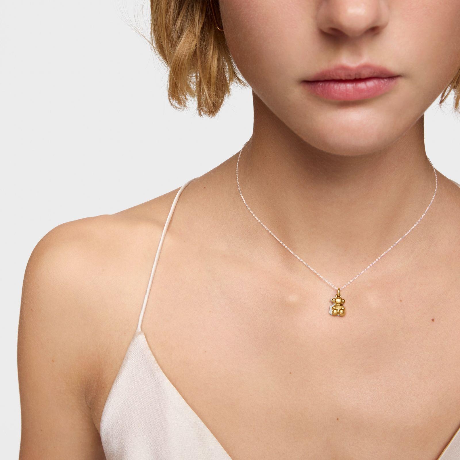 Collar bicolor con doble oso Bold Bear-6