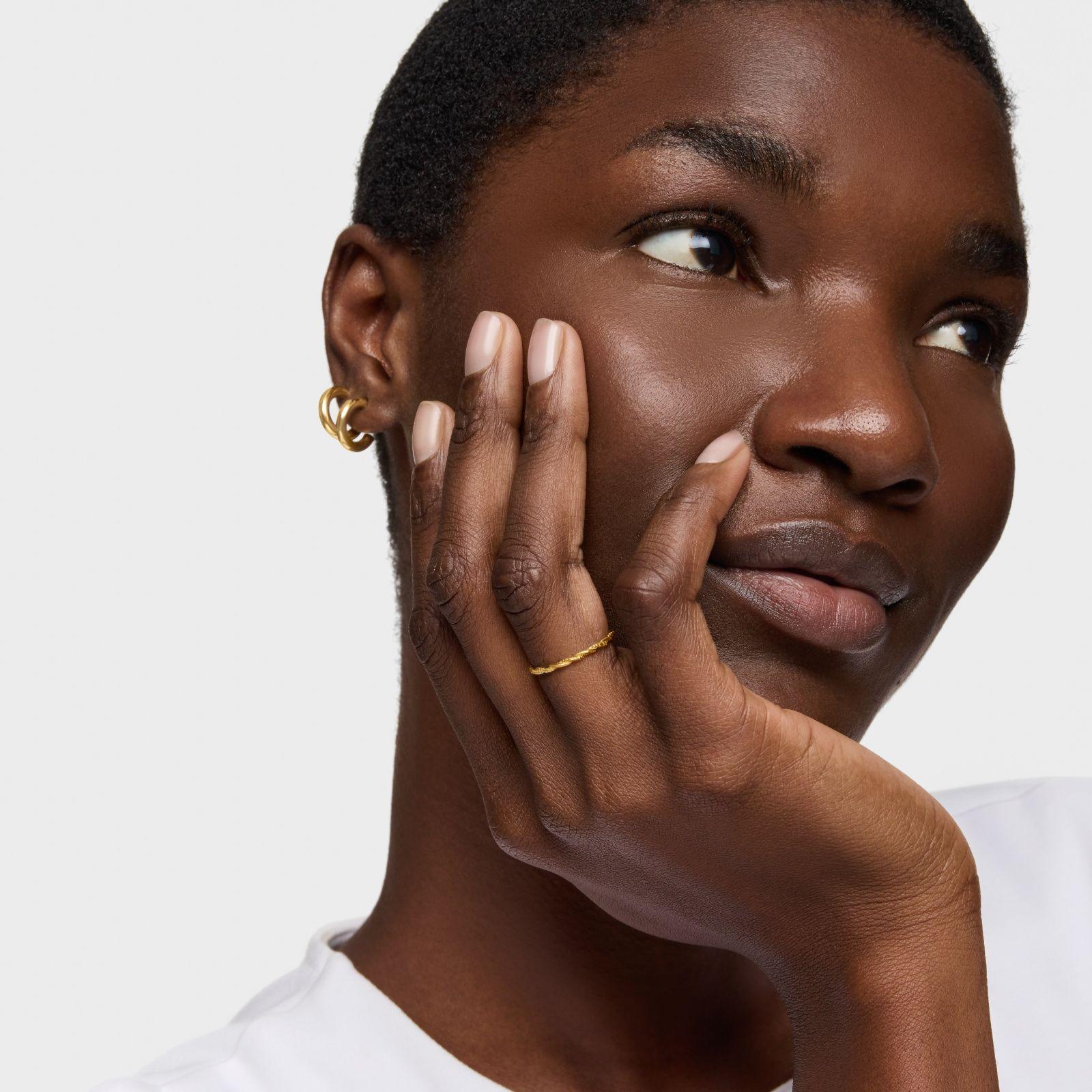 Anillo trenzado con baño de oro 18 kt sobre plata TOUS-3