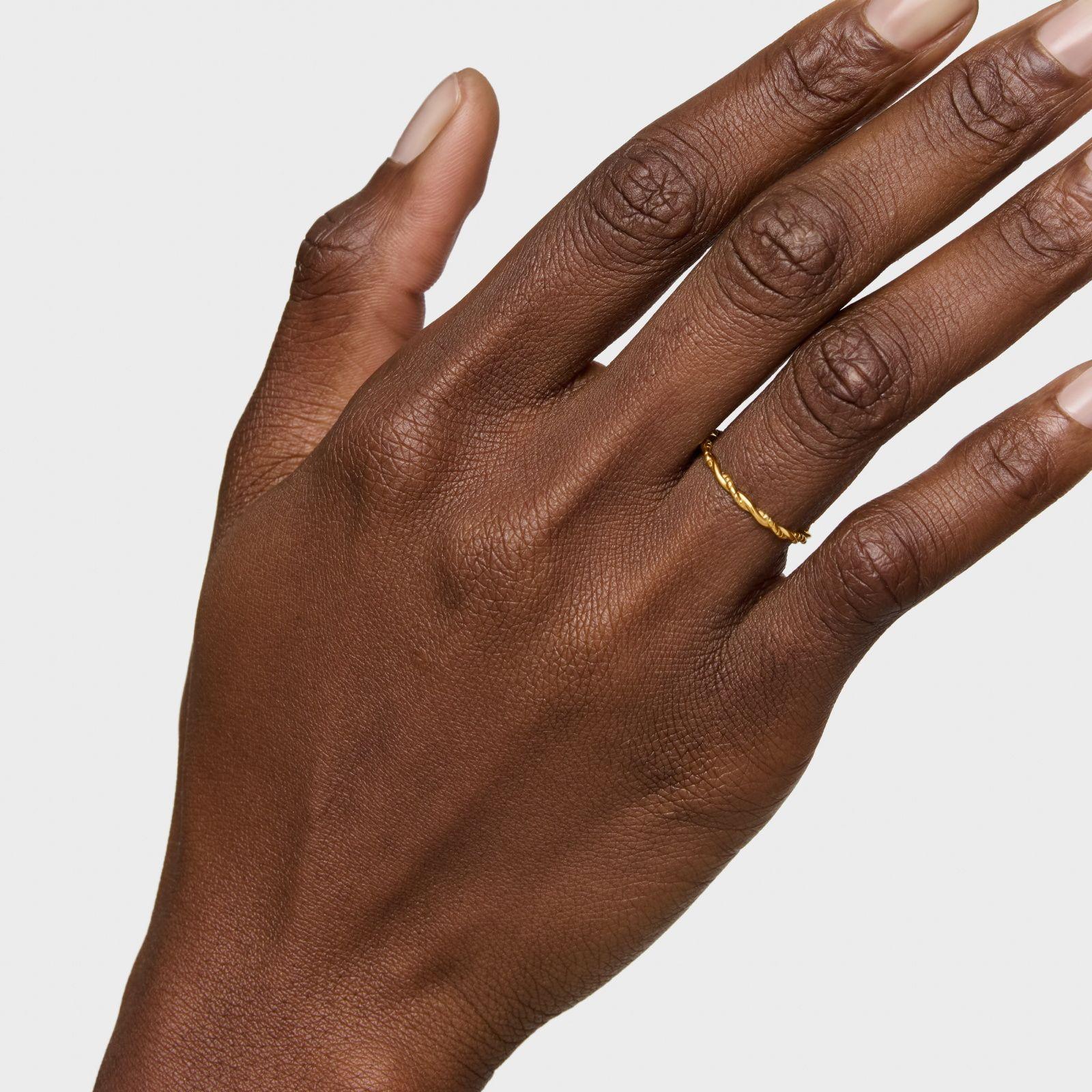 Anillo trenzado con baño de oro 18 kt sobre plata TOUS-5