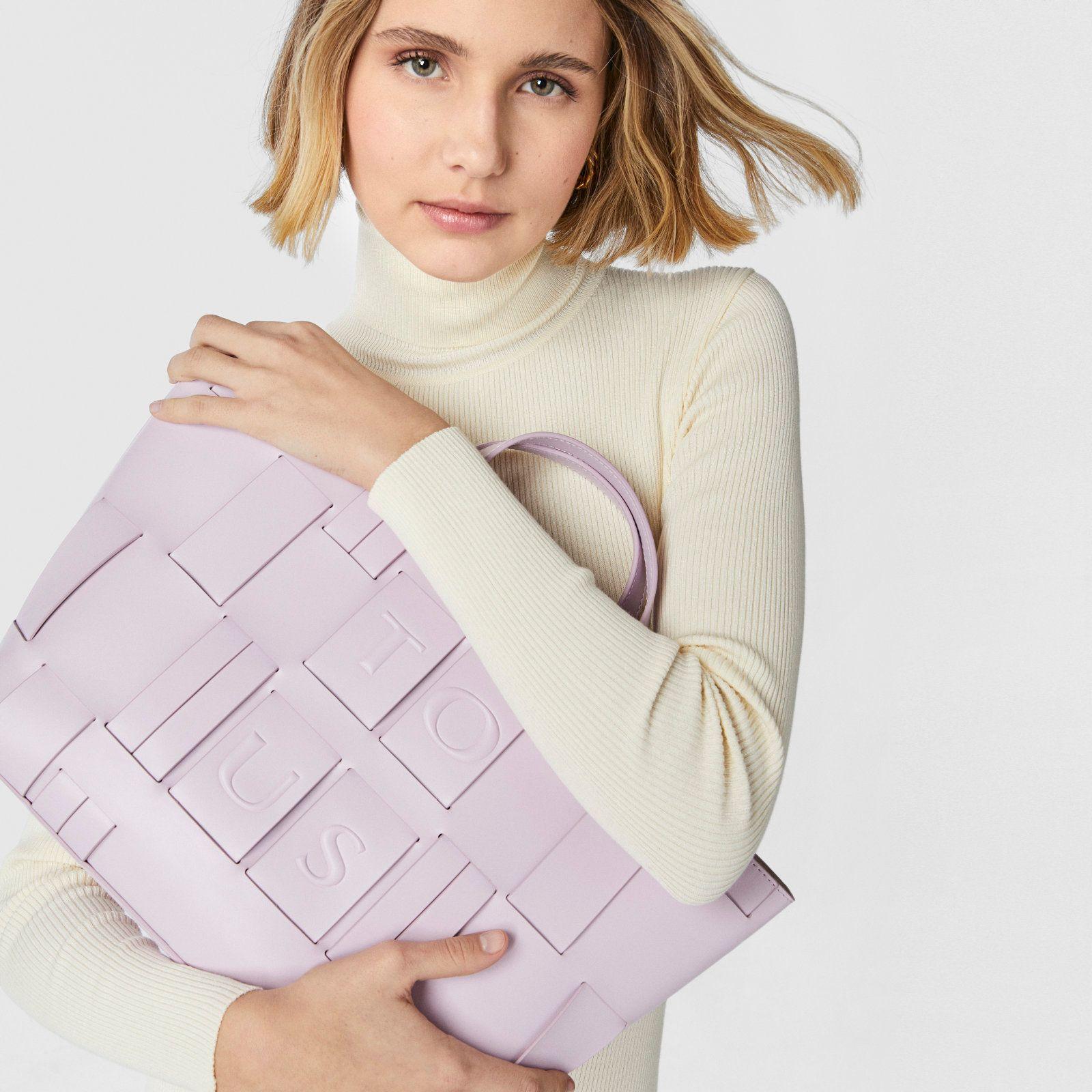 Bolso Capazo malva y beige TOUS Damas-4