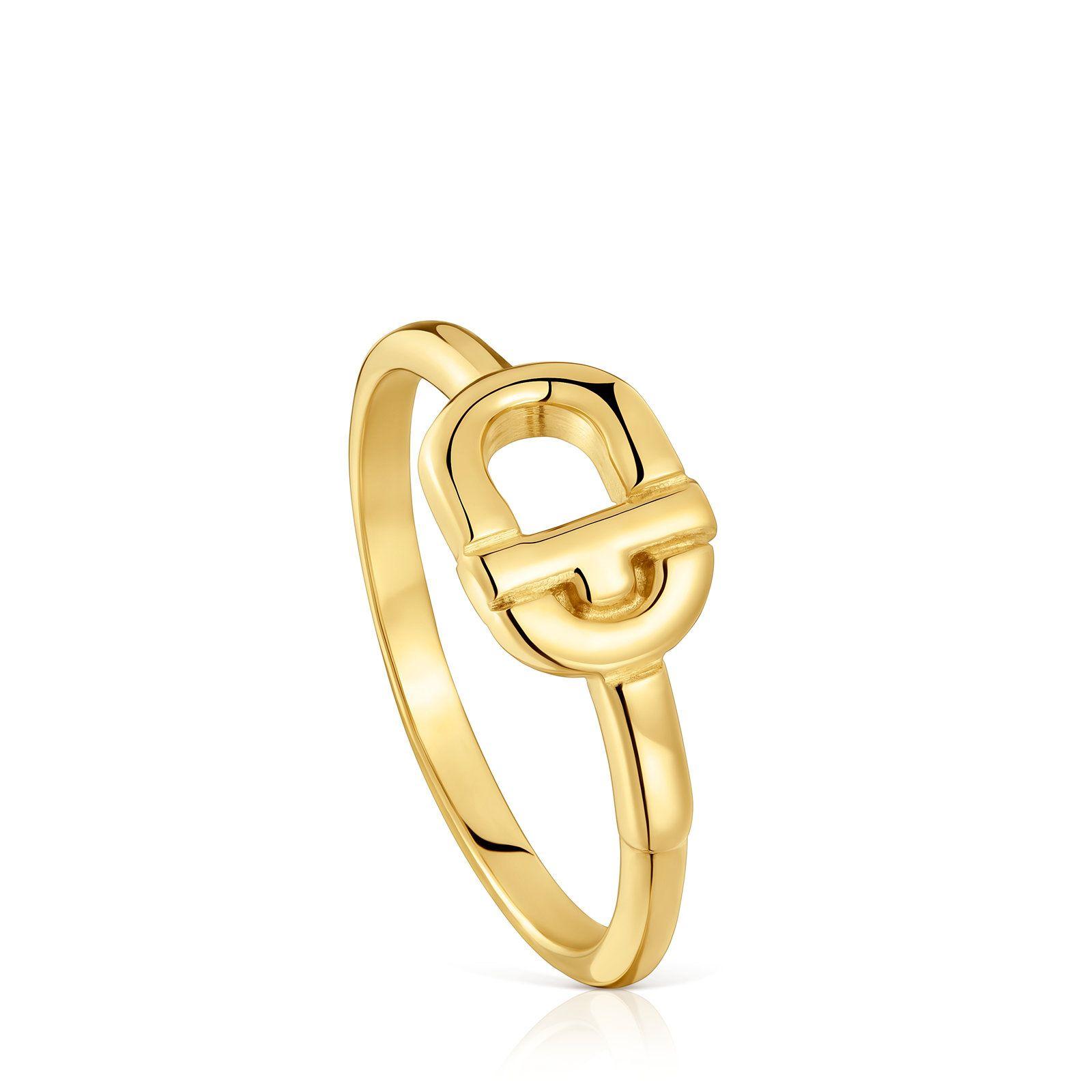 Anillo con baño de oro 18 kt sobre plata TOUS MANIFESTO-0
