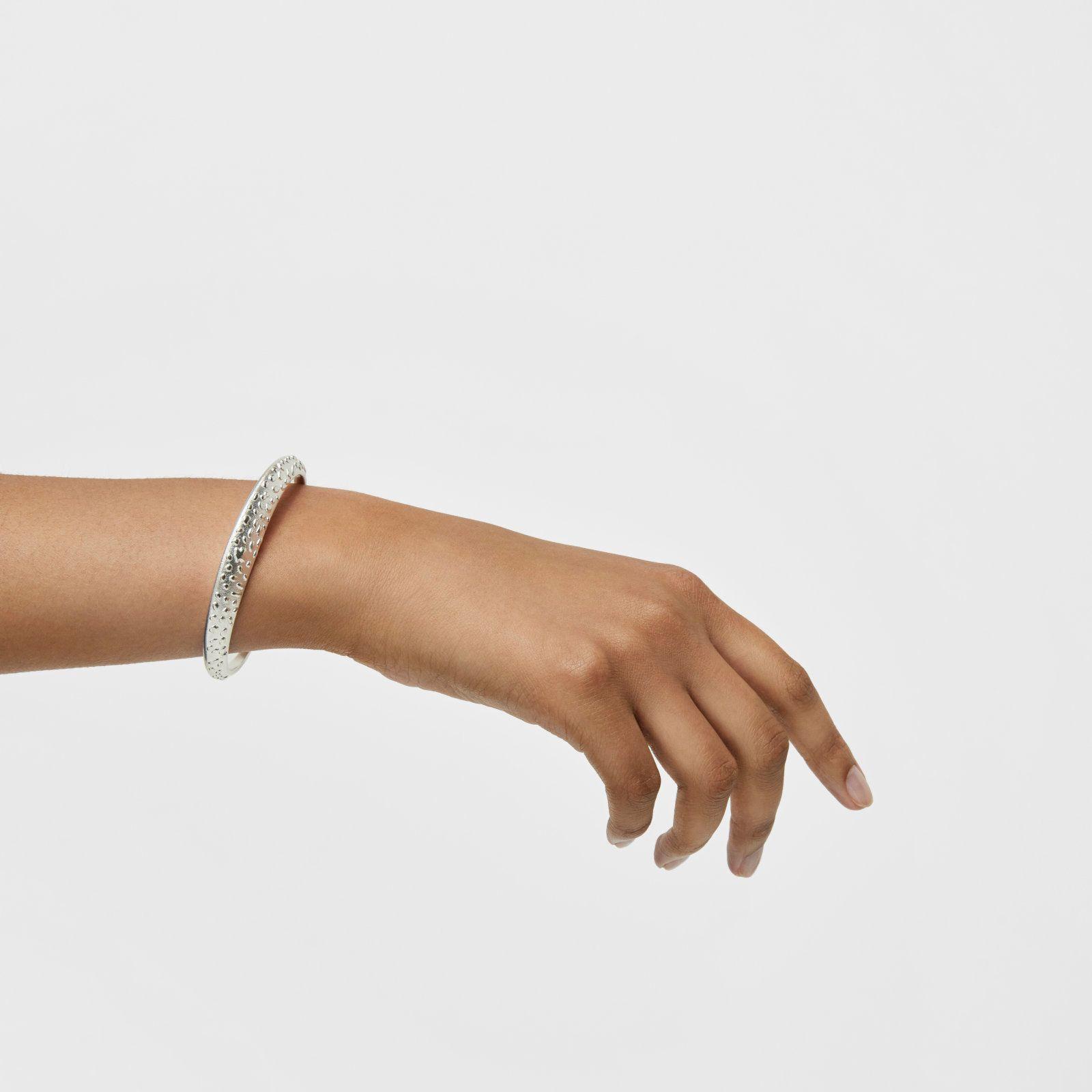 Pulsera esclava de plata Dybe-3