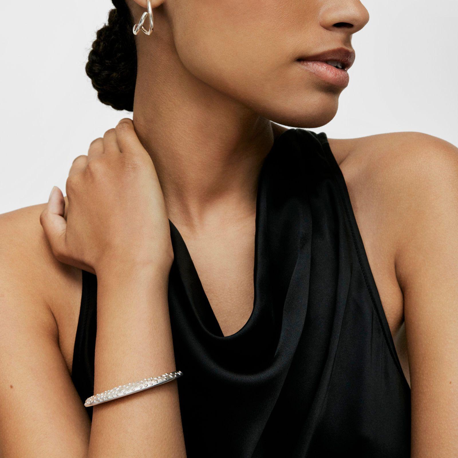 Pulsera esclava de plata Dybe-4