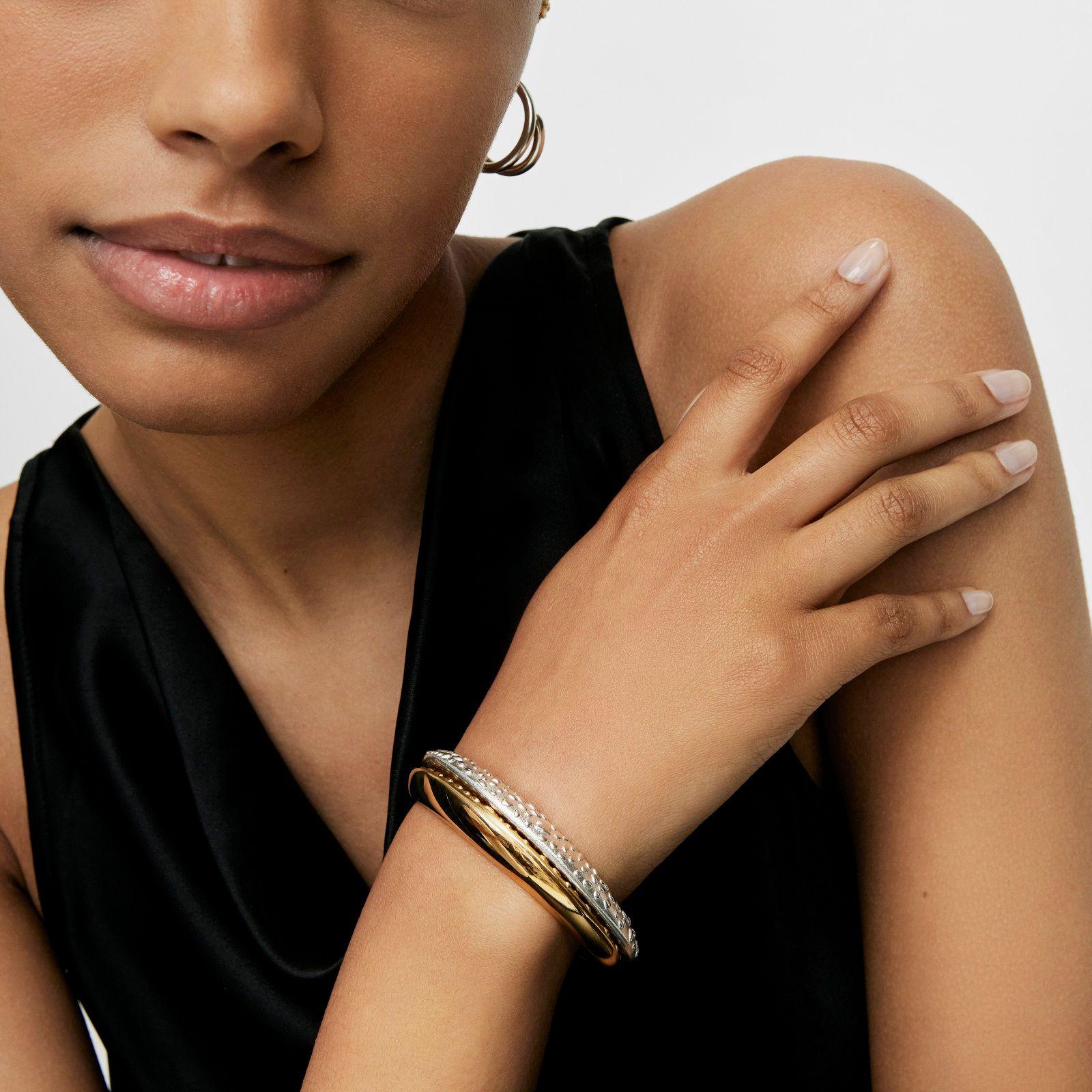 Pulsera esclava de plata Dybe-5