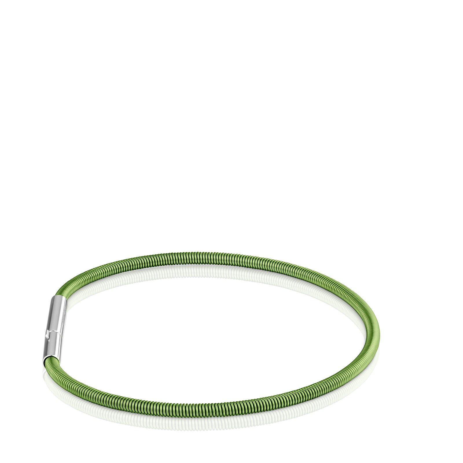 Pulsera de acero verde 2 mm TOUS Mesh Tube-2