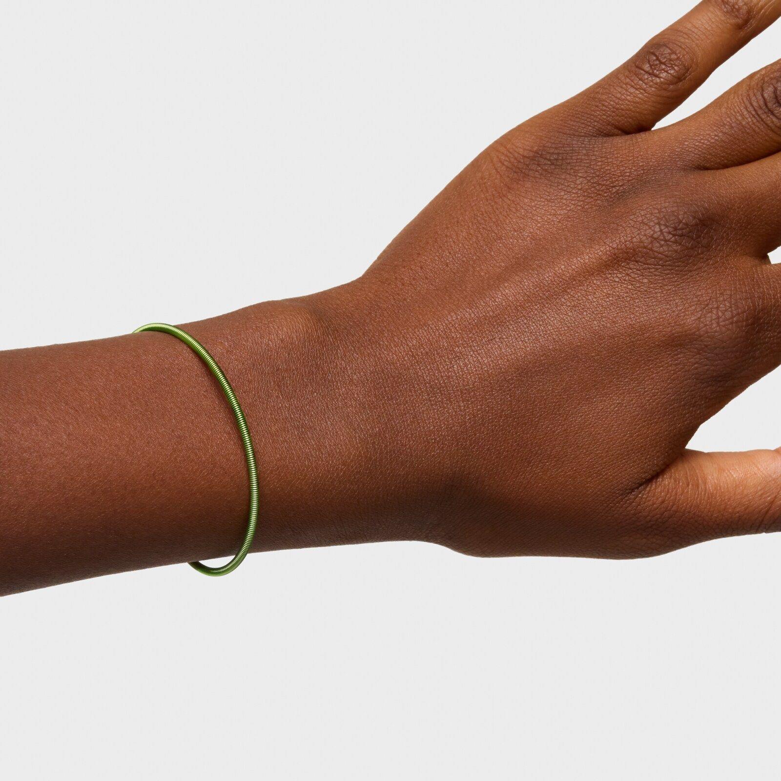 Pulsera de acero verde 2 mm TOUS Mesh Tube-5