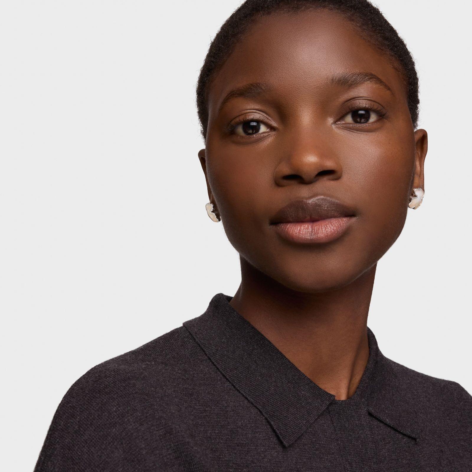 Aros oso de plata y nácar 16 mm Icon Color-4