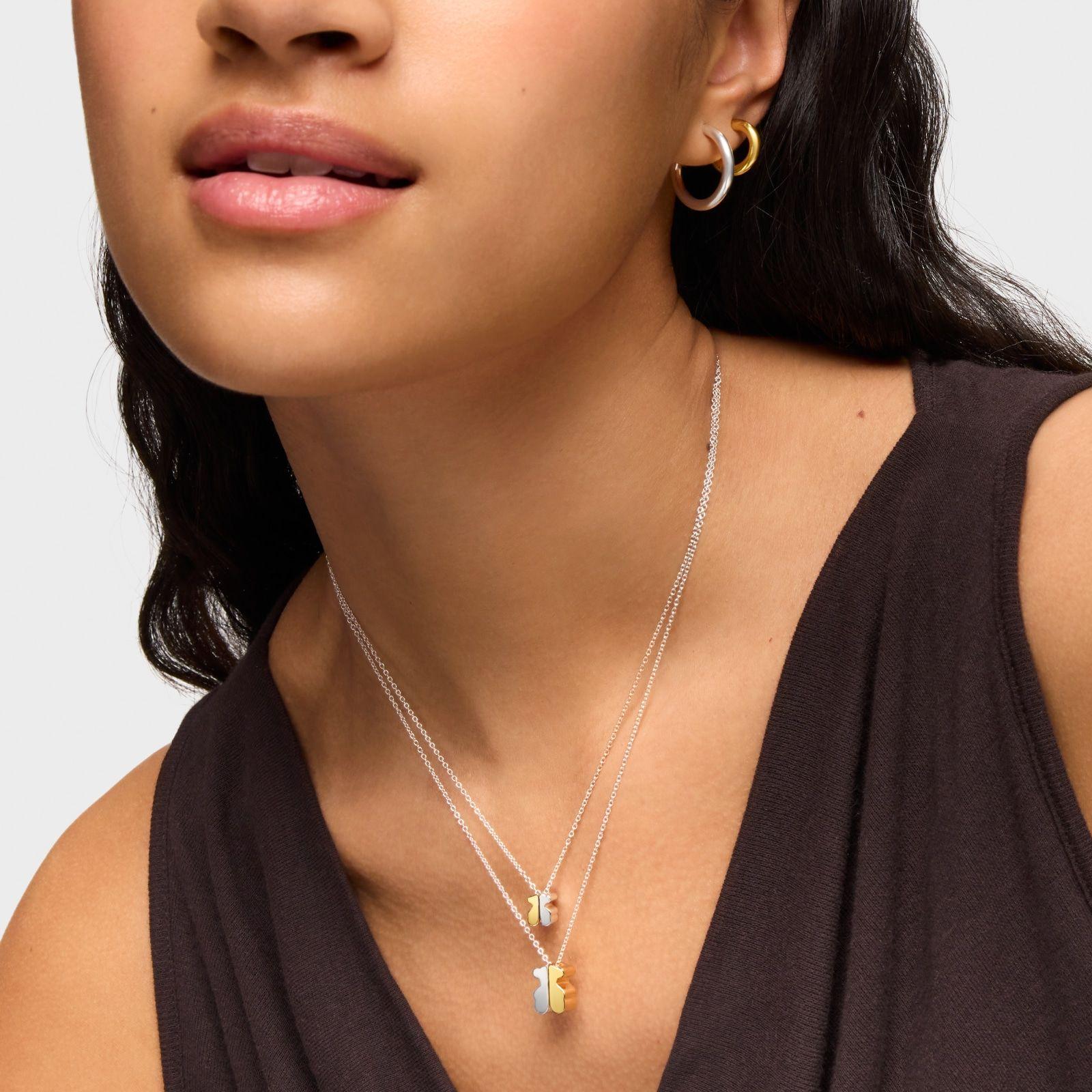 Collar bicolor y motivo oso 12 mm TOUS 1950-5