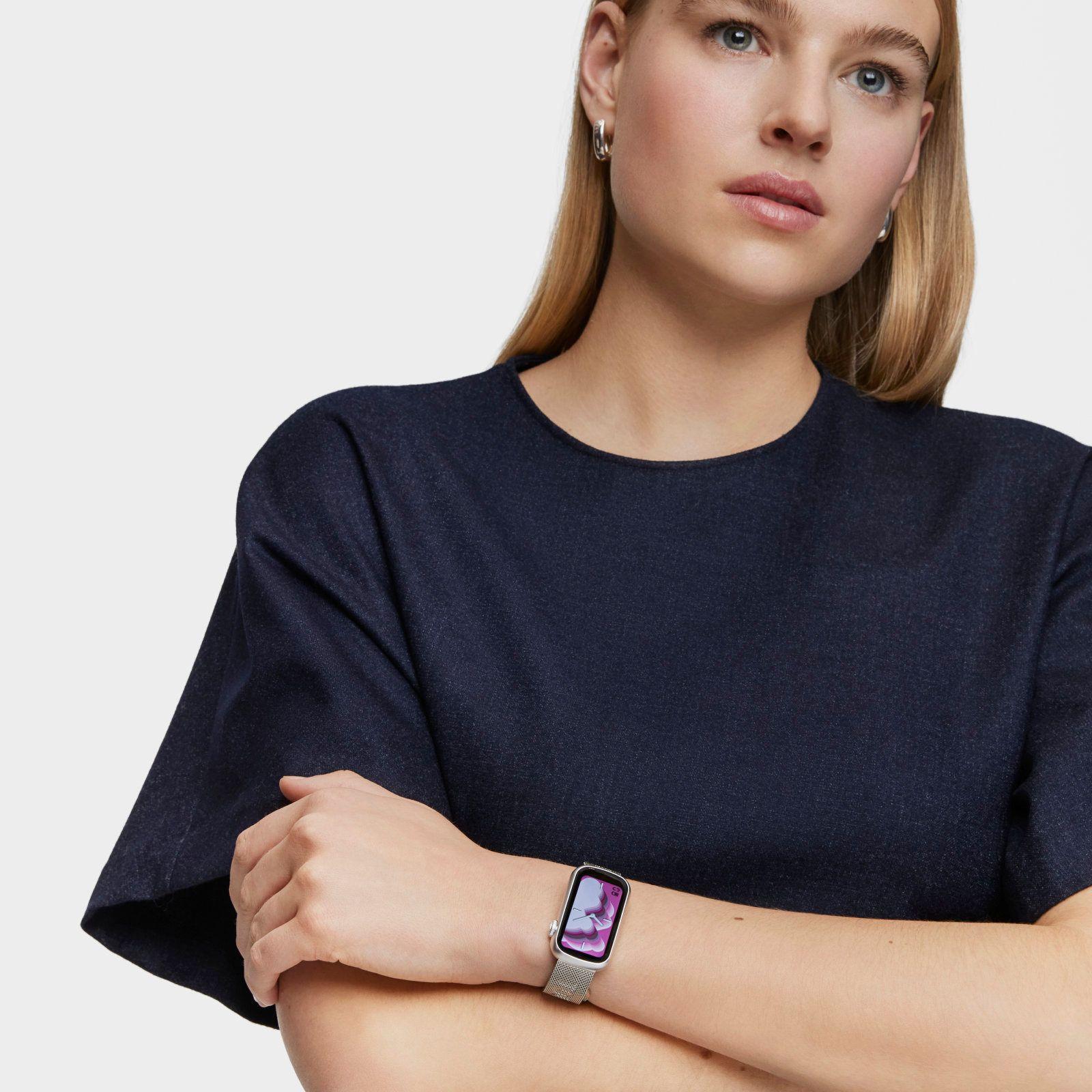 Reloj smartwatch acero y caja aluminio TOUS T-Band Mesh-3