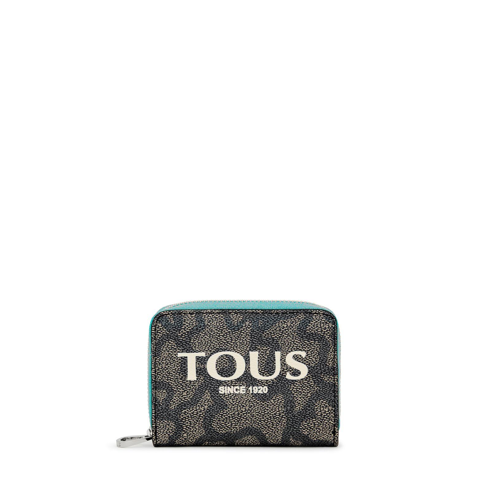 Monedero mediano negro y turquesa Kaos Legacy Tous-0