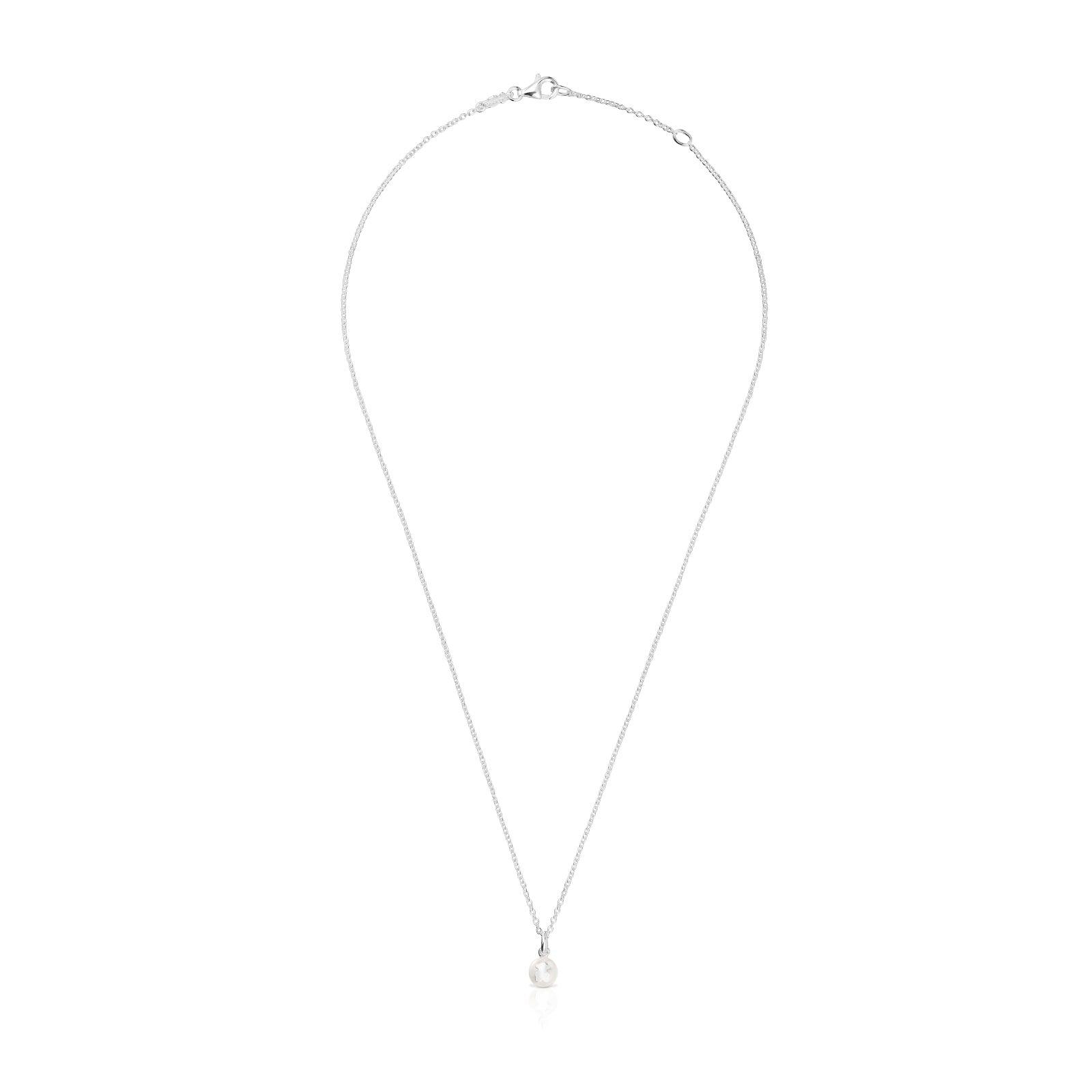 Collar corto de plata y perla cultivada de agua dulce 6,5 mm Icon Pearl-2