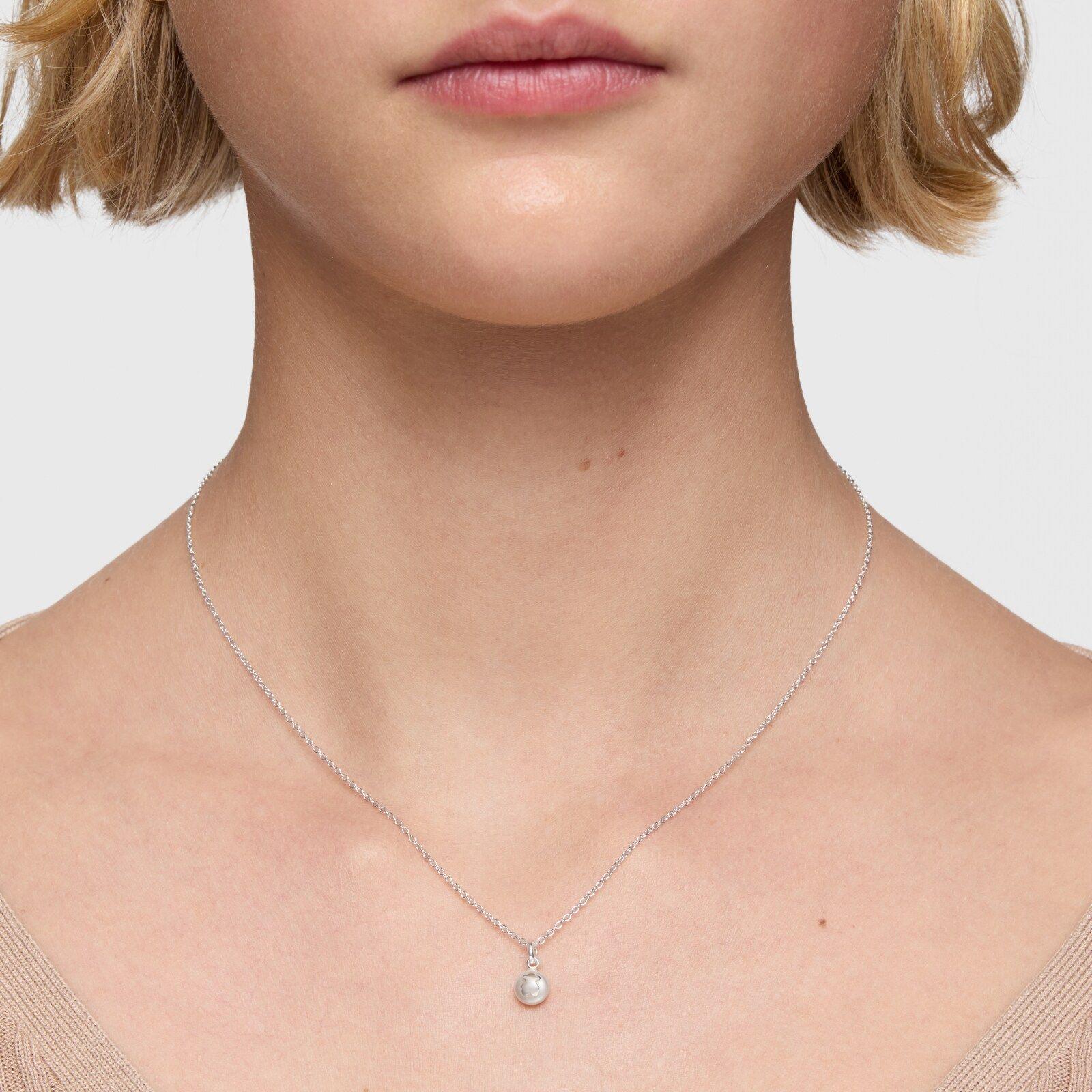 Collar corto de plata y perla cultivada de agua dulce 6,5 mm Icon Pearl-3