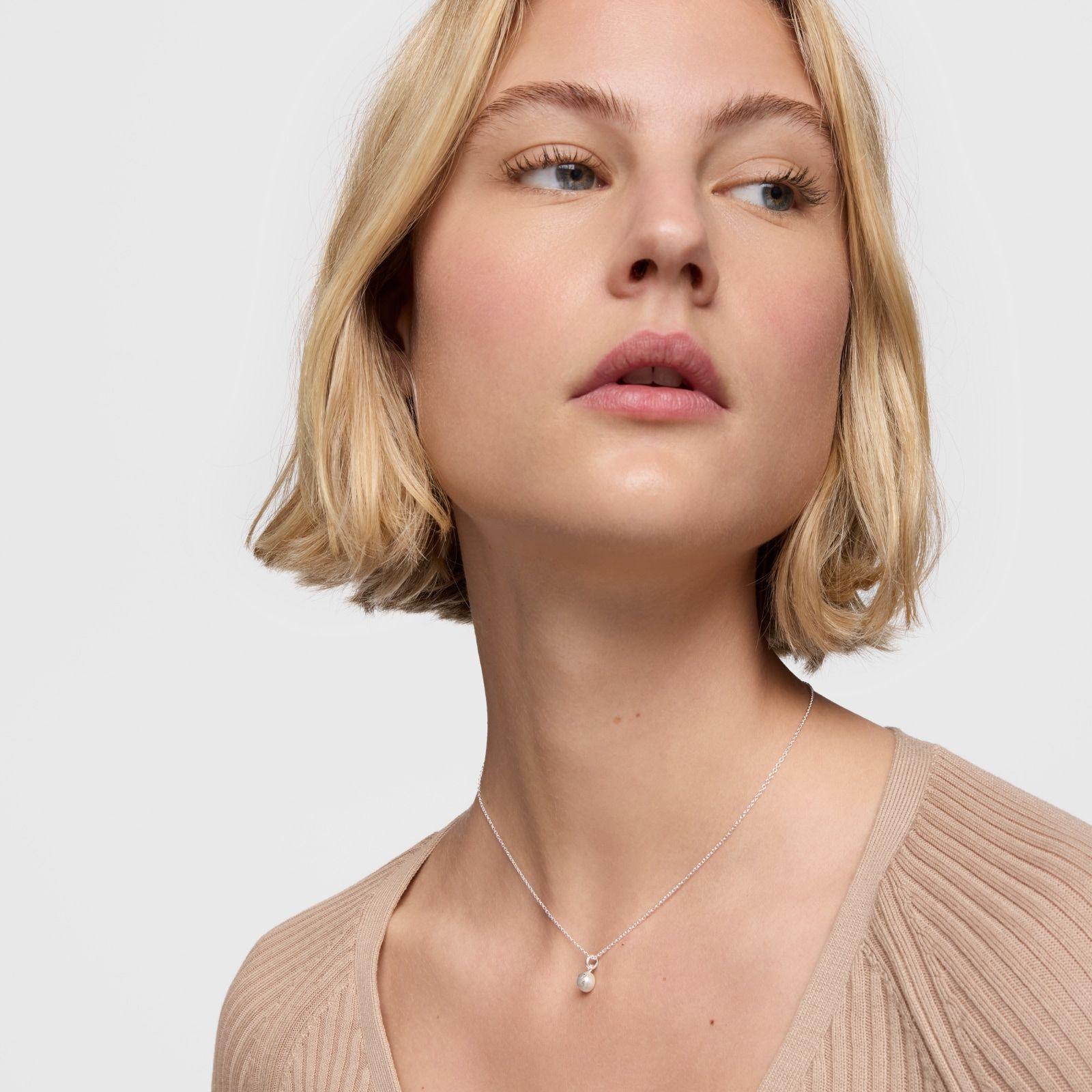 Collar corto de plata y perla cultivada de agua dulce 6,5 mm Icon Pearl-4