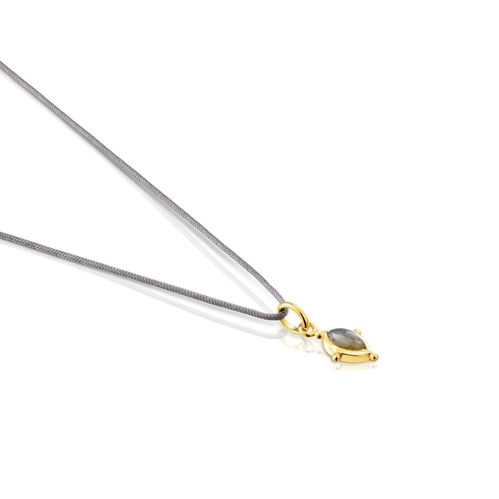 Collar labradorita y cordón gris Magic Nature Tous-2