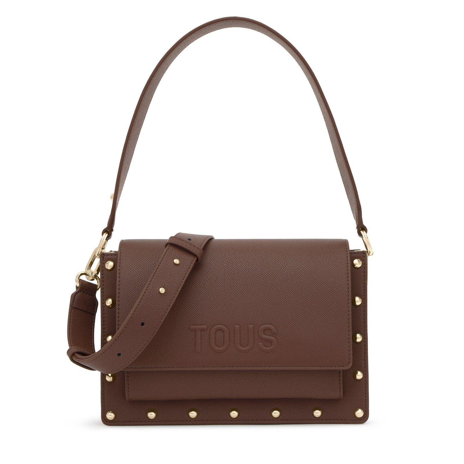 Bandolera mediana marrón Audree Studs-0