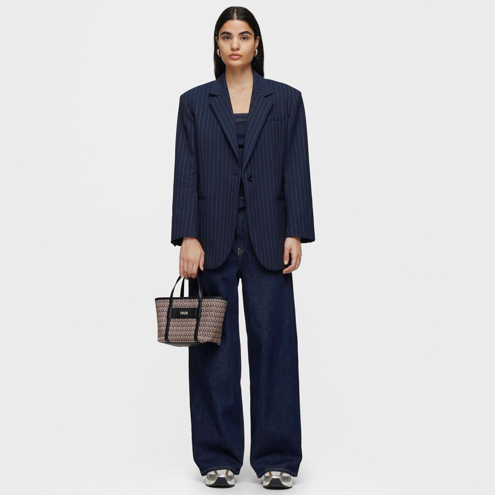 Capazo pequeño gris oscuro TOUS MANIFESTO-3