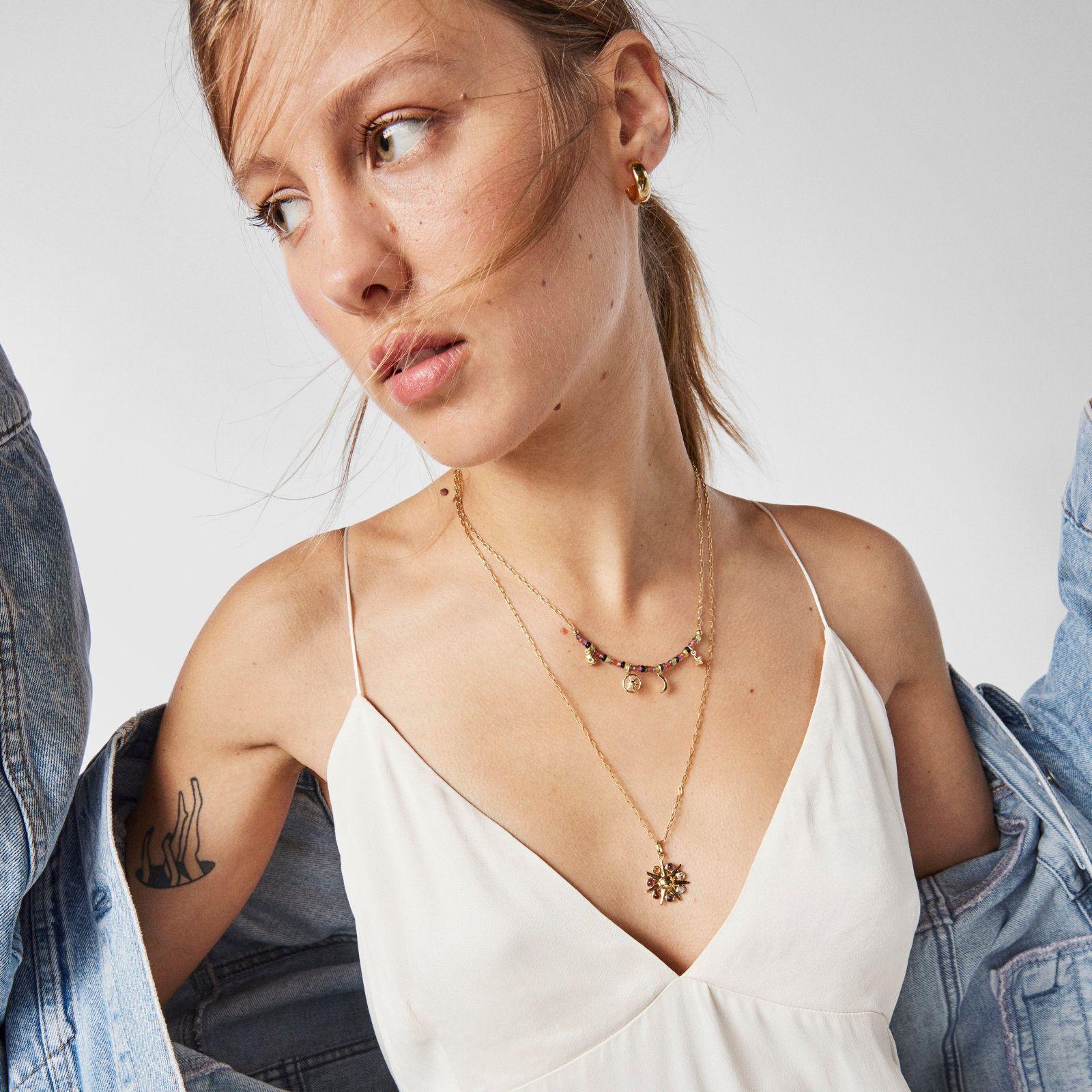 Colgante sol de plata vermeil y gemas Magic Nature-5