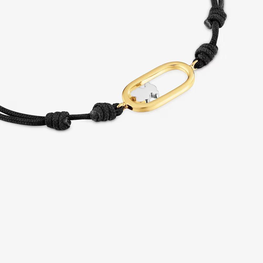 Pulsera de nylon negro bicolor Camille-2