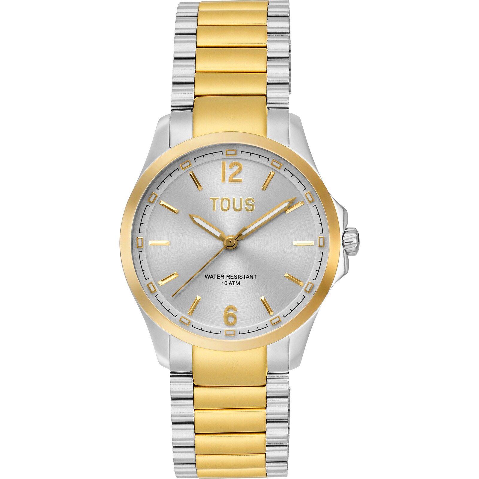 Reloj analógico con brazalete de acero y acero dorado DRIVE NEW-0