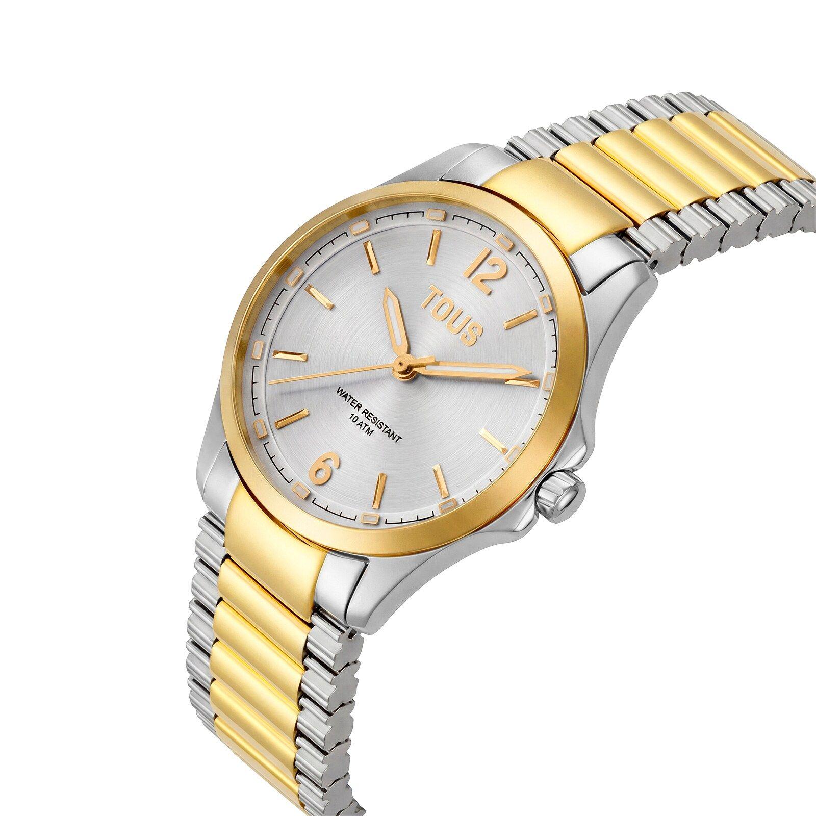 Reloj analógico con brazalete de acero y acero dorado DRIVE NEW-1