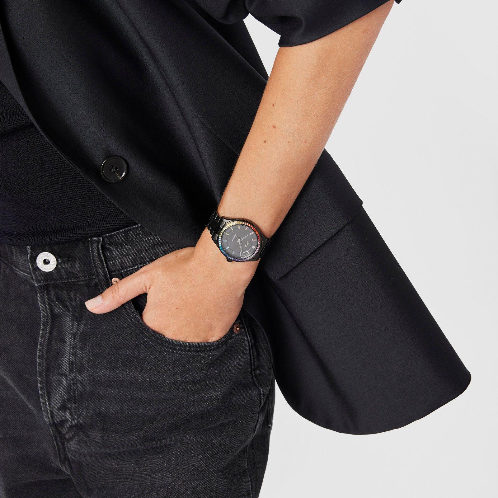 Reloj con brazalete de acero IP dorado T-Shine Tous-3