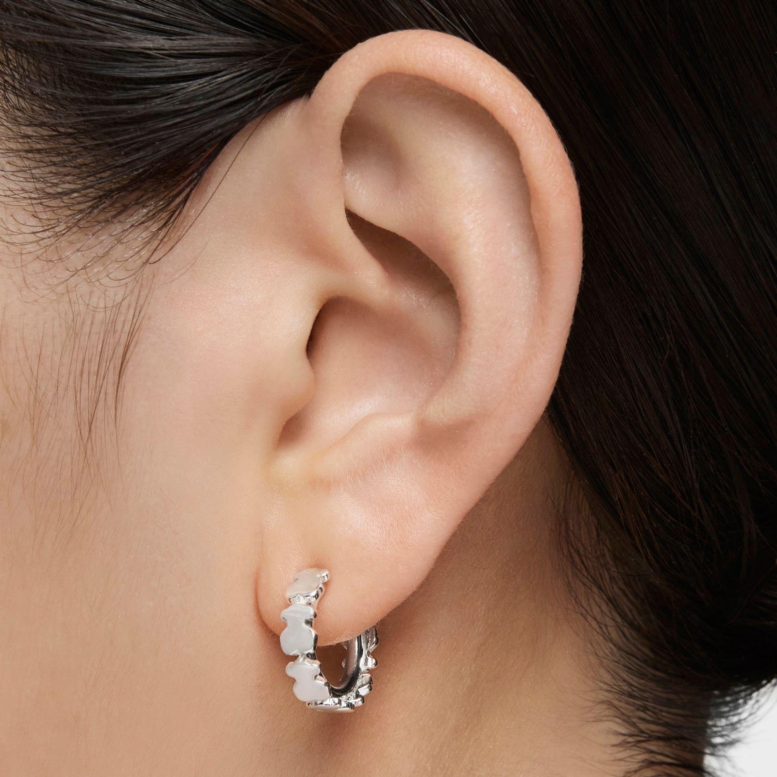 Pendientes aro de plata Straight-5