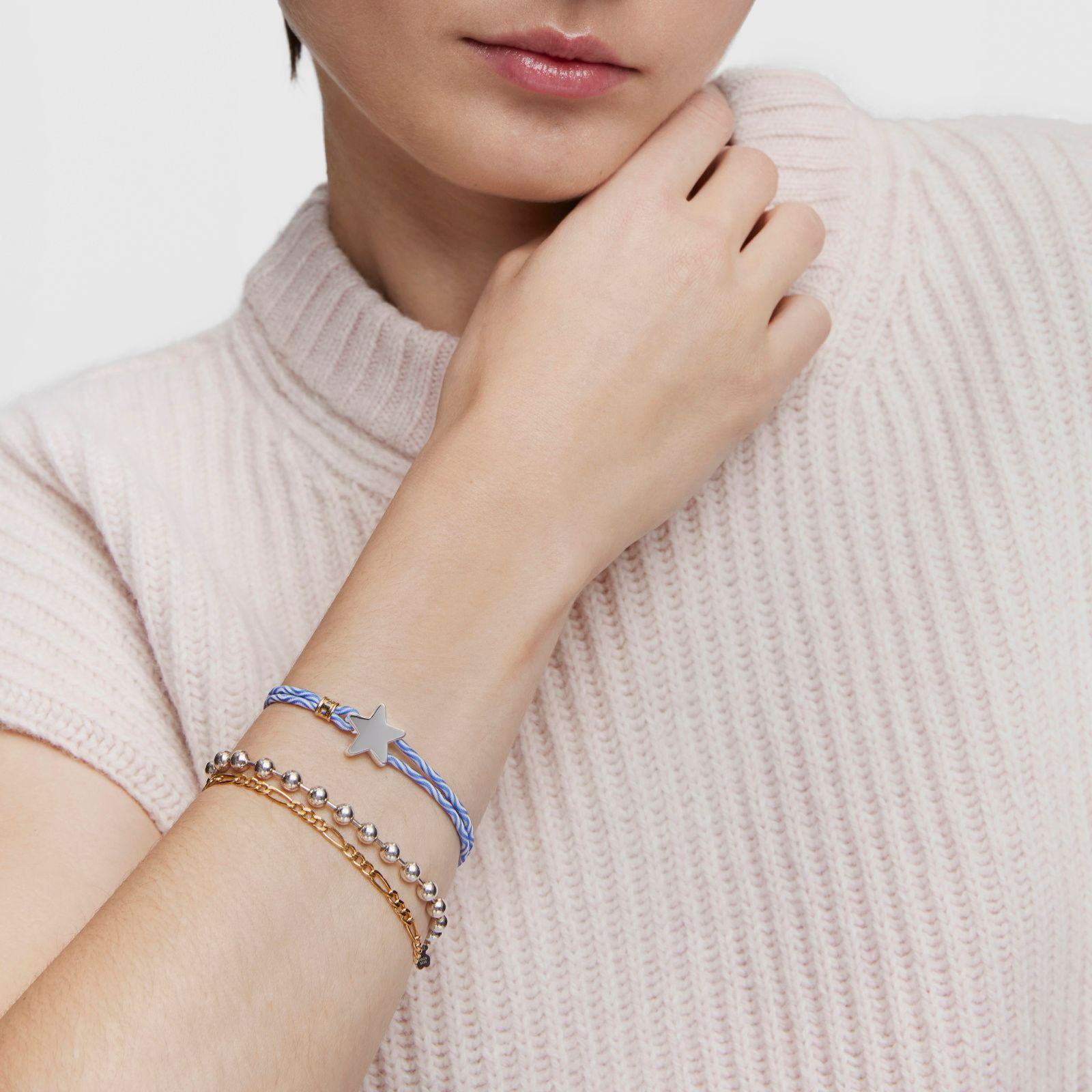 Pulsera elástica azul con estrella de plata Sweet Dolls-5