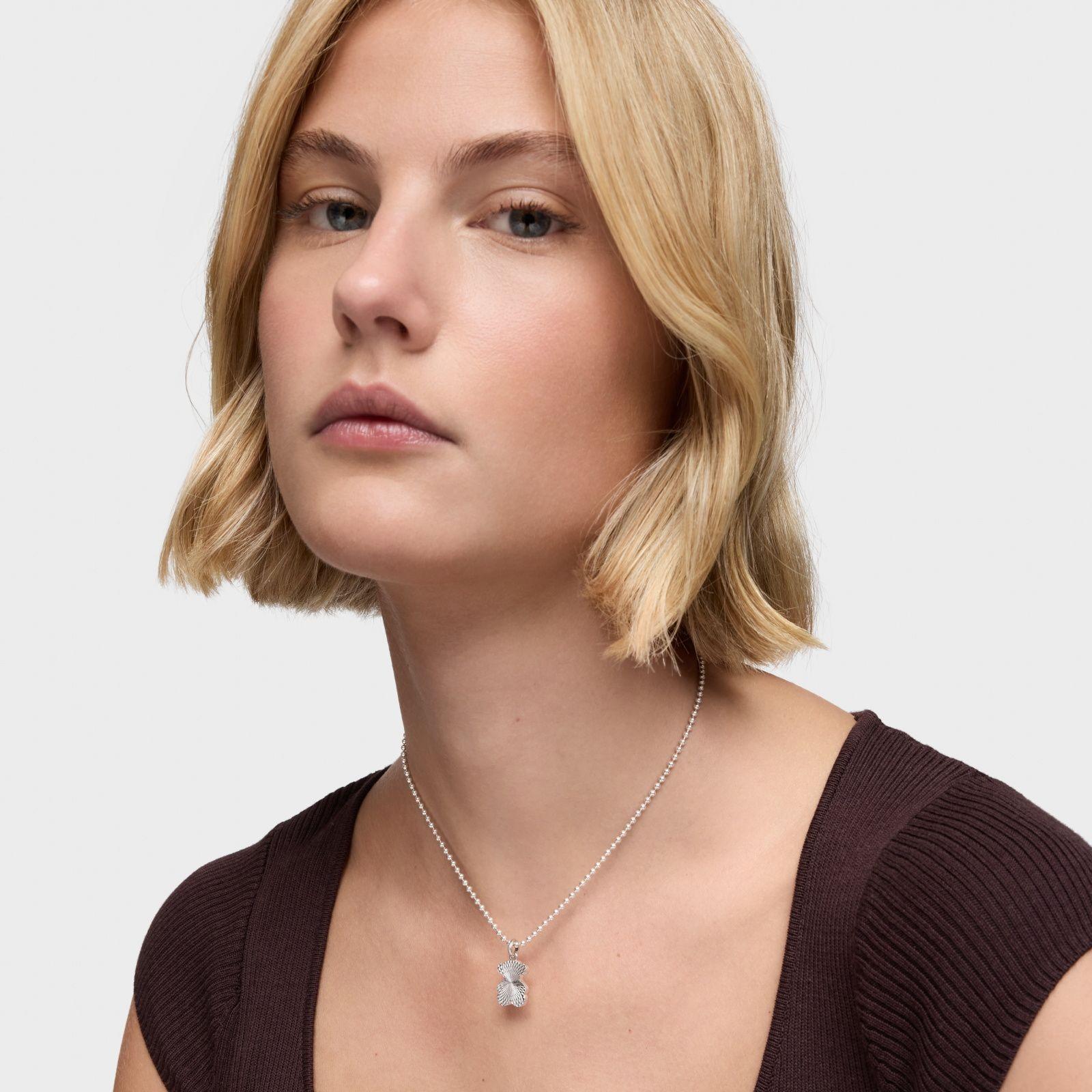 Colgante oso texturizado de plata Sweet Dolls-3