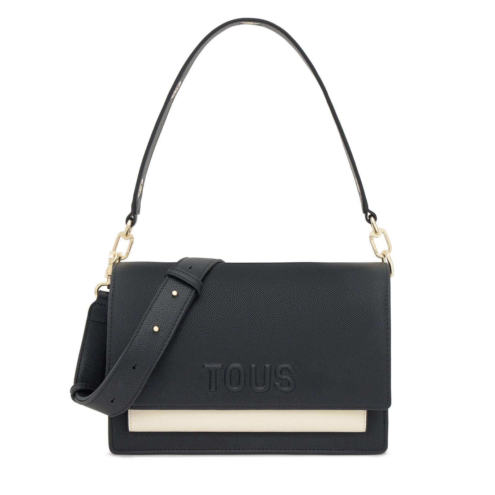 Bandolera mediana negra Audree Saffiano-0