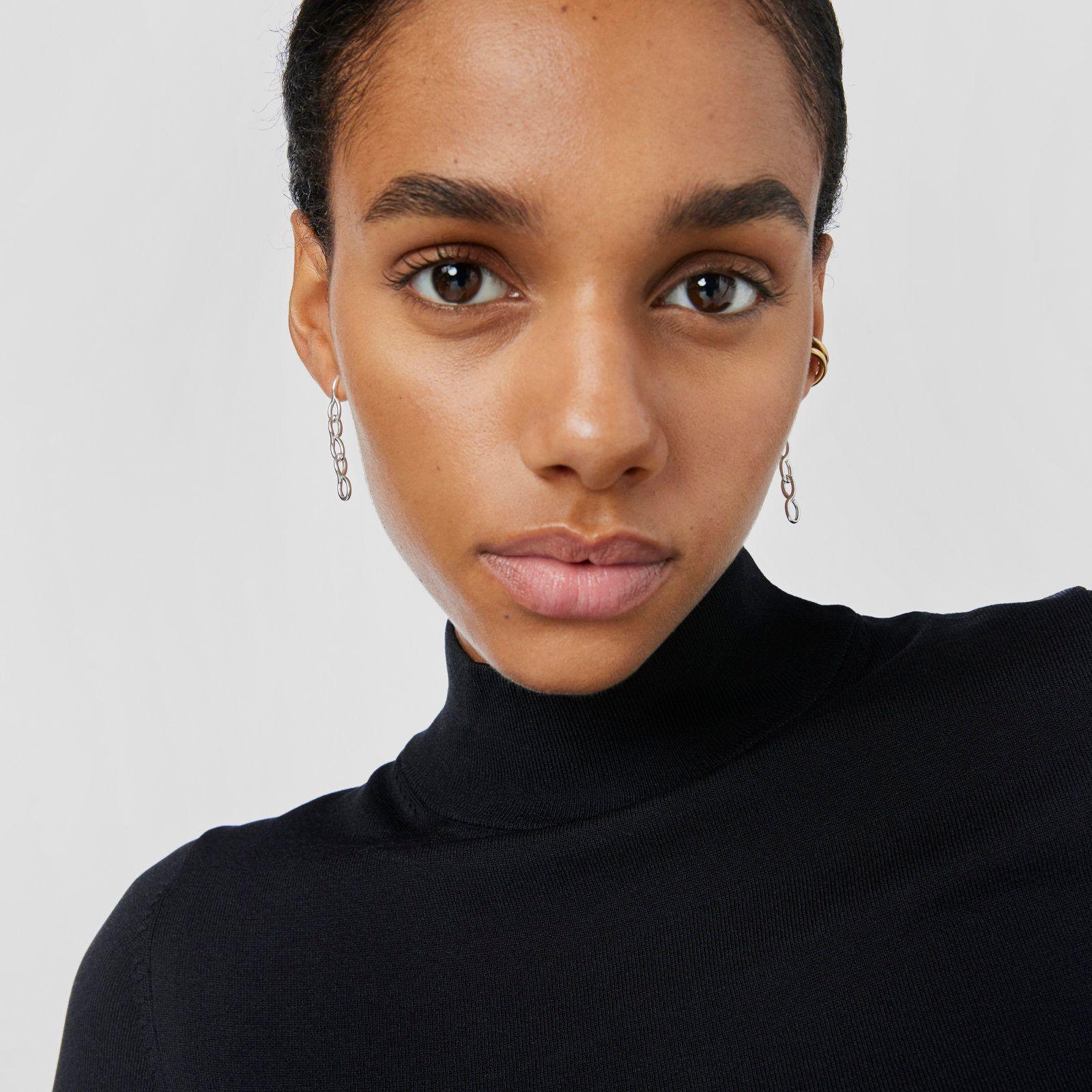 Aros largos de plata Bent Tous-3