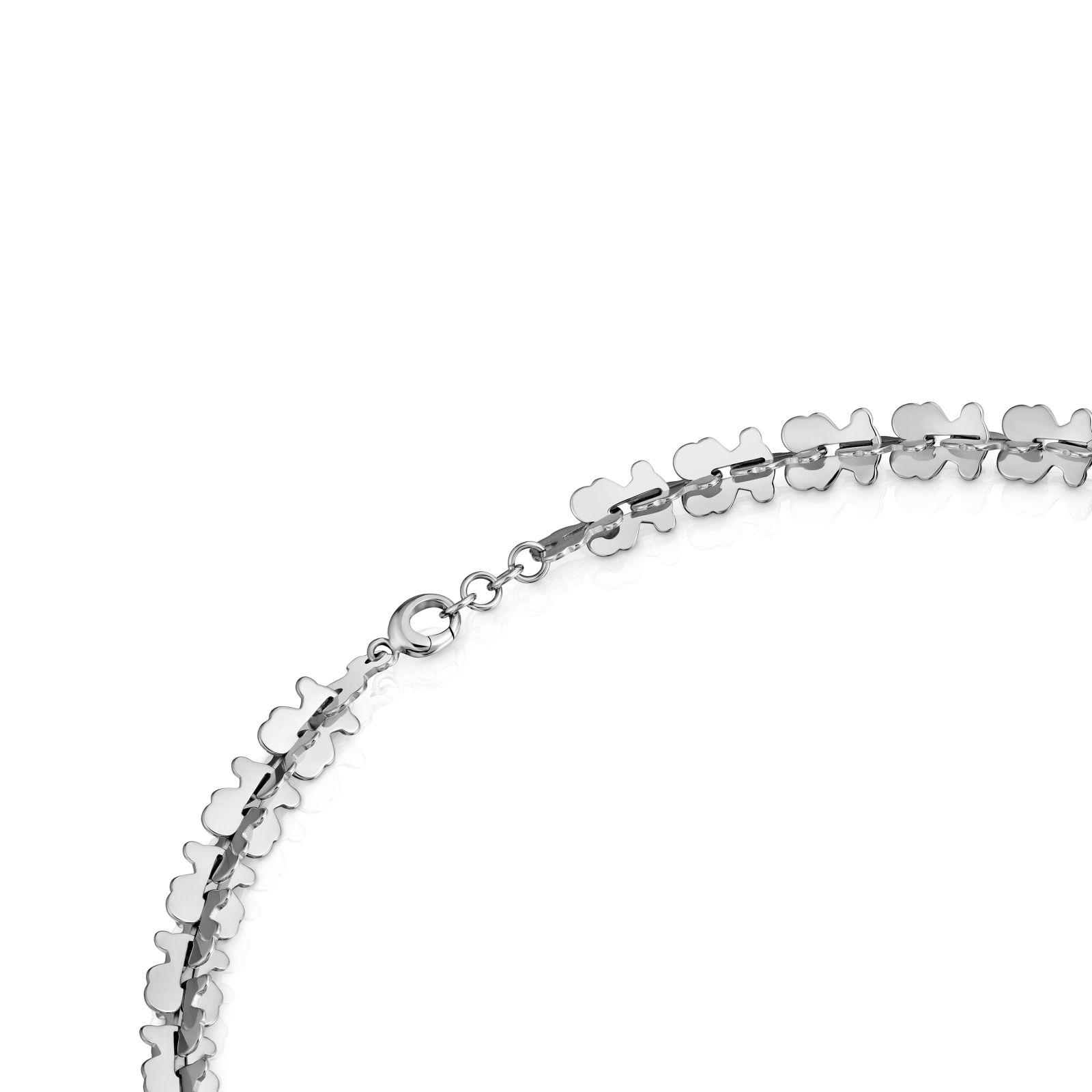 Collar corto de acero con motivos oso Carrusel-2