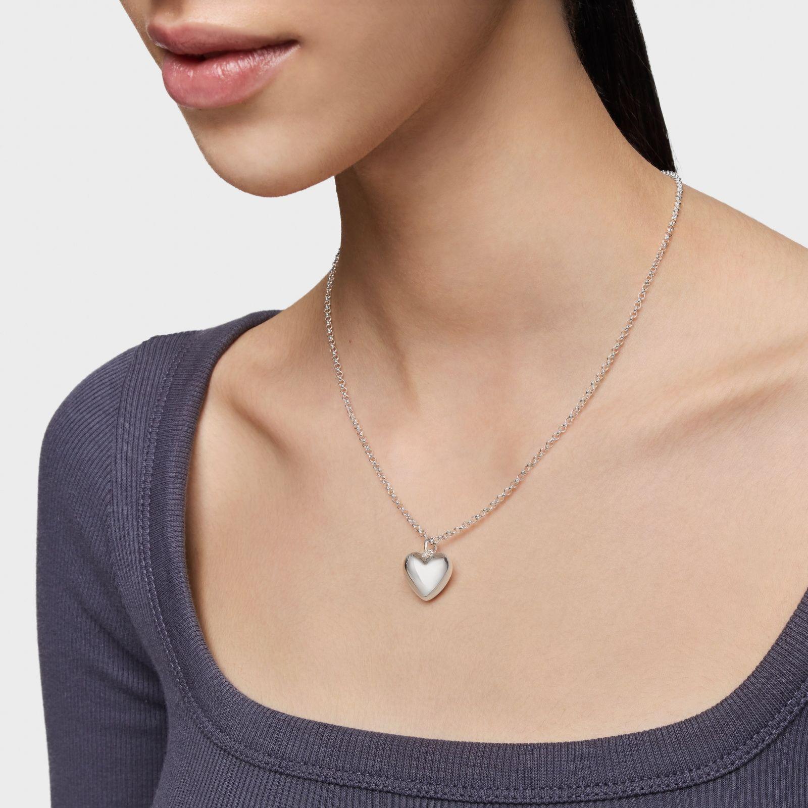 Colgante pequeño de plata motivo corazón Garden Of Love-5