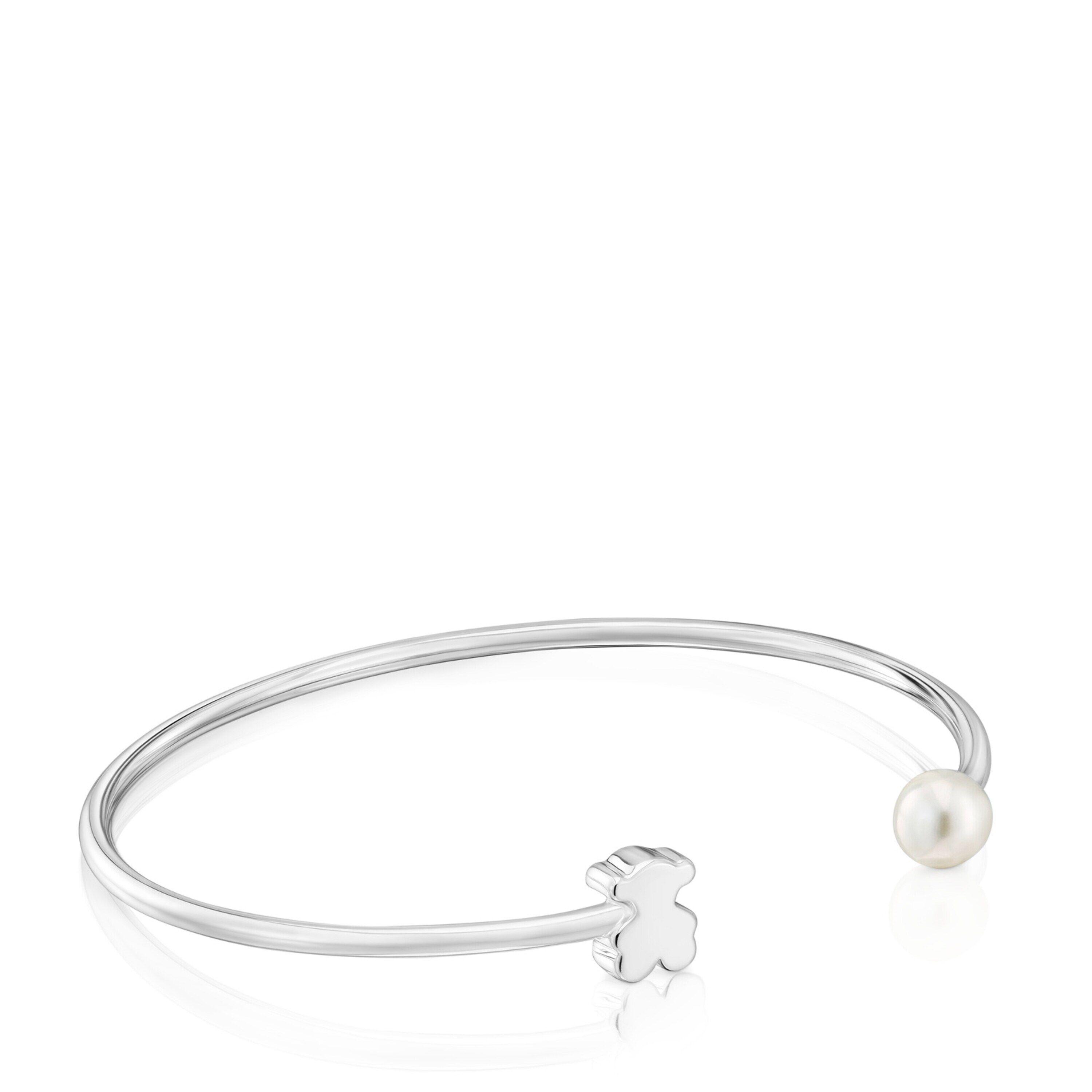 Pulsera esclava de plata con perla cultivada Sweet Dolls-0