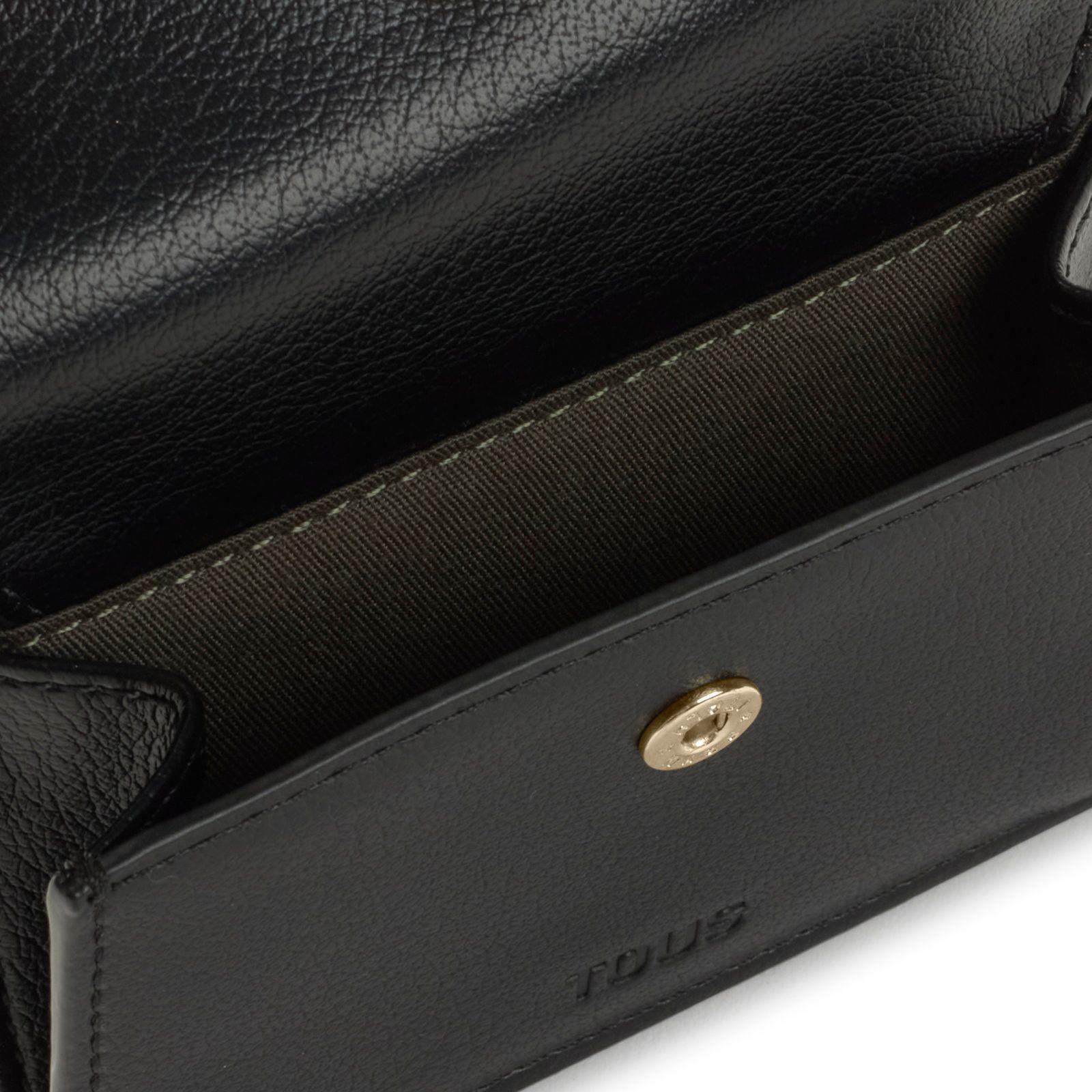 Monedero tarjetero solapa negro City-2