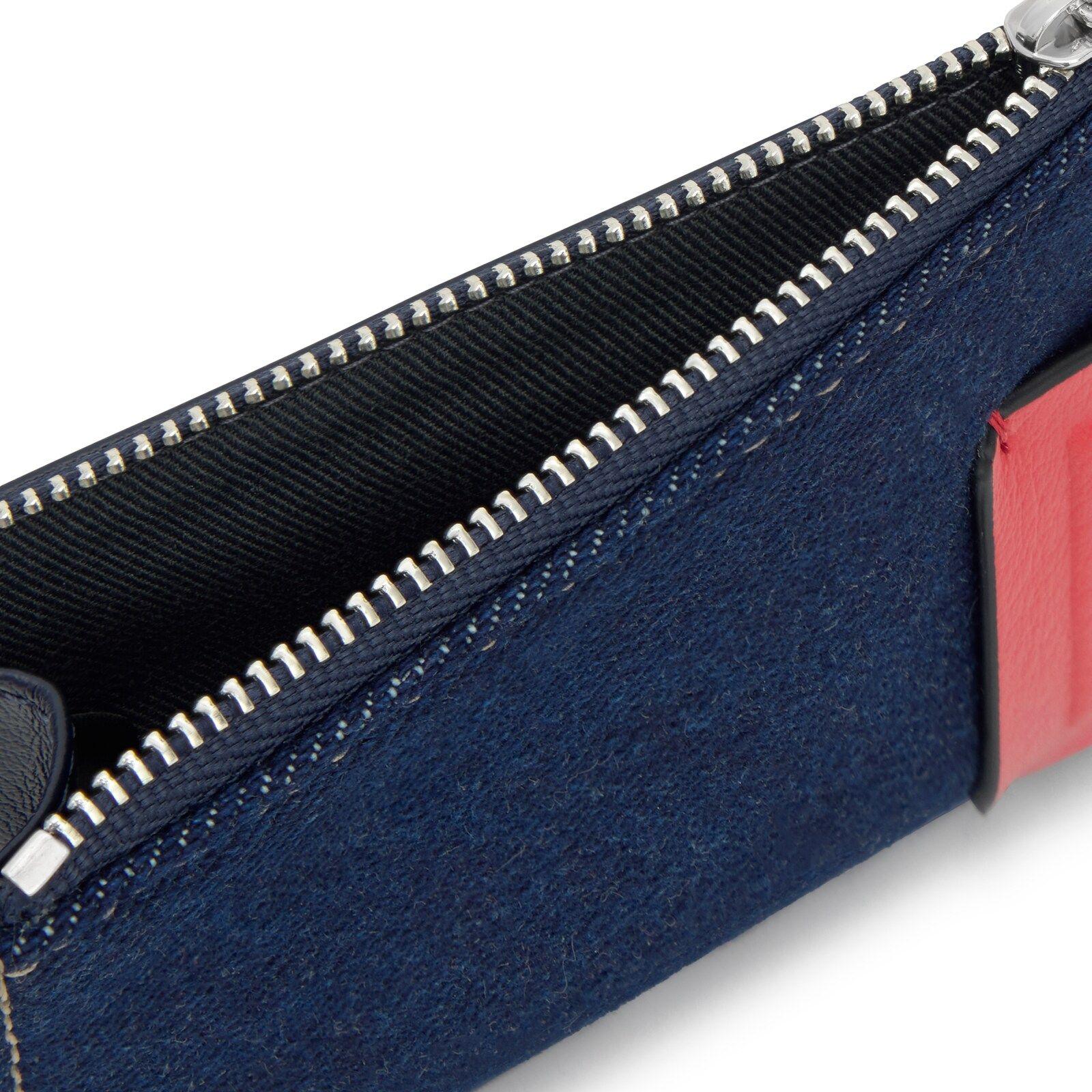 Monedero tarjetero azul marino Audree Saffiano-2