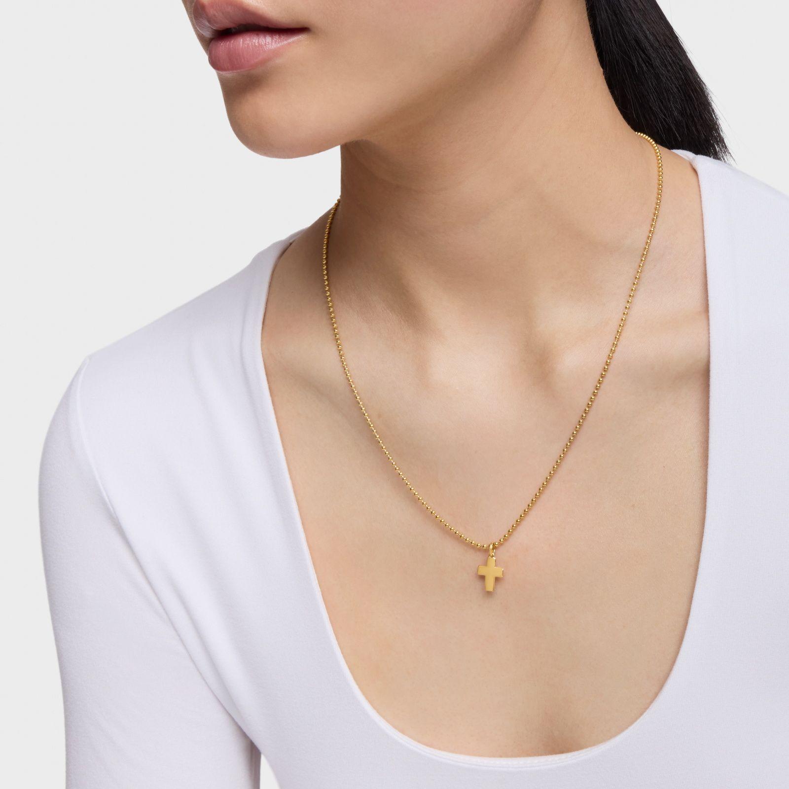 Colgante cruz con baño de oro 18 kt sobre plata TOUS Motivos-4