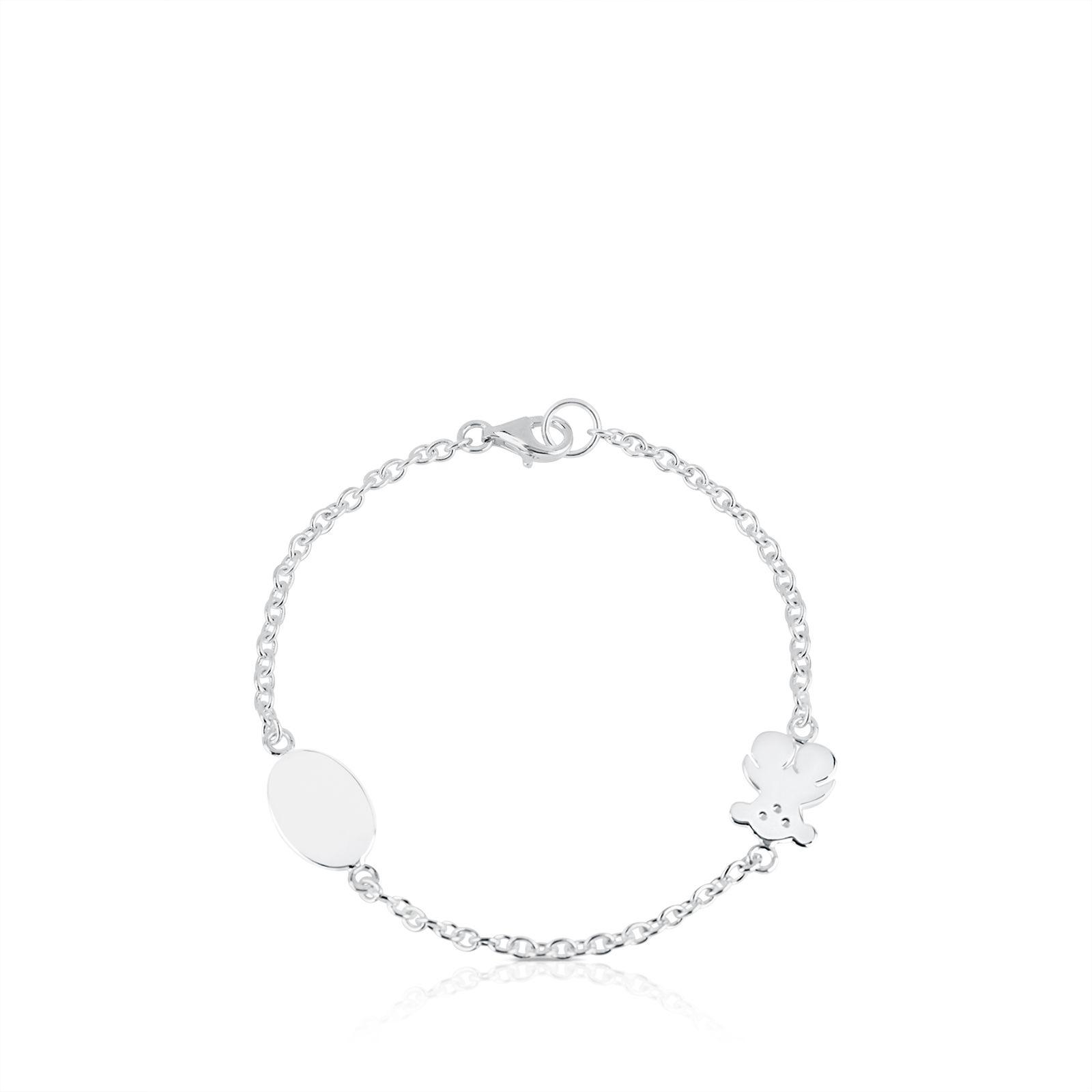 Pulsera cadena de plata con motivo TOUS Bear-2