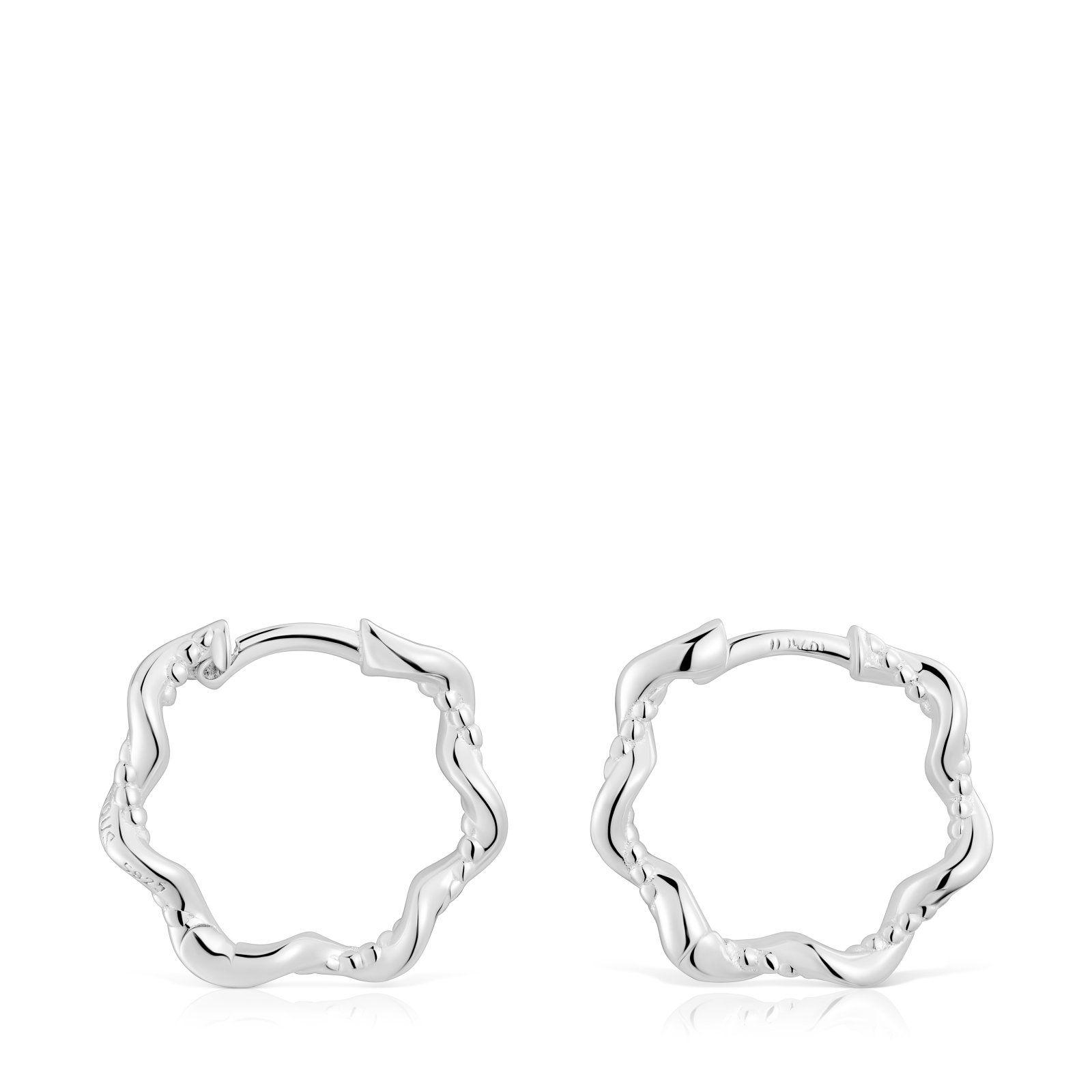 Pendientes de aro de plata 10 mm Twisted-1