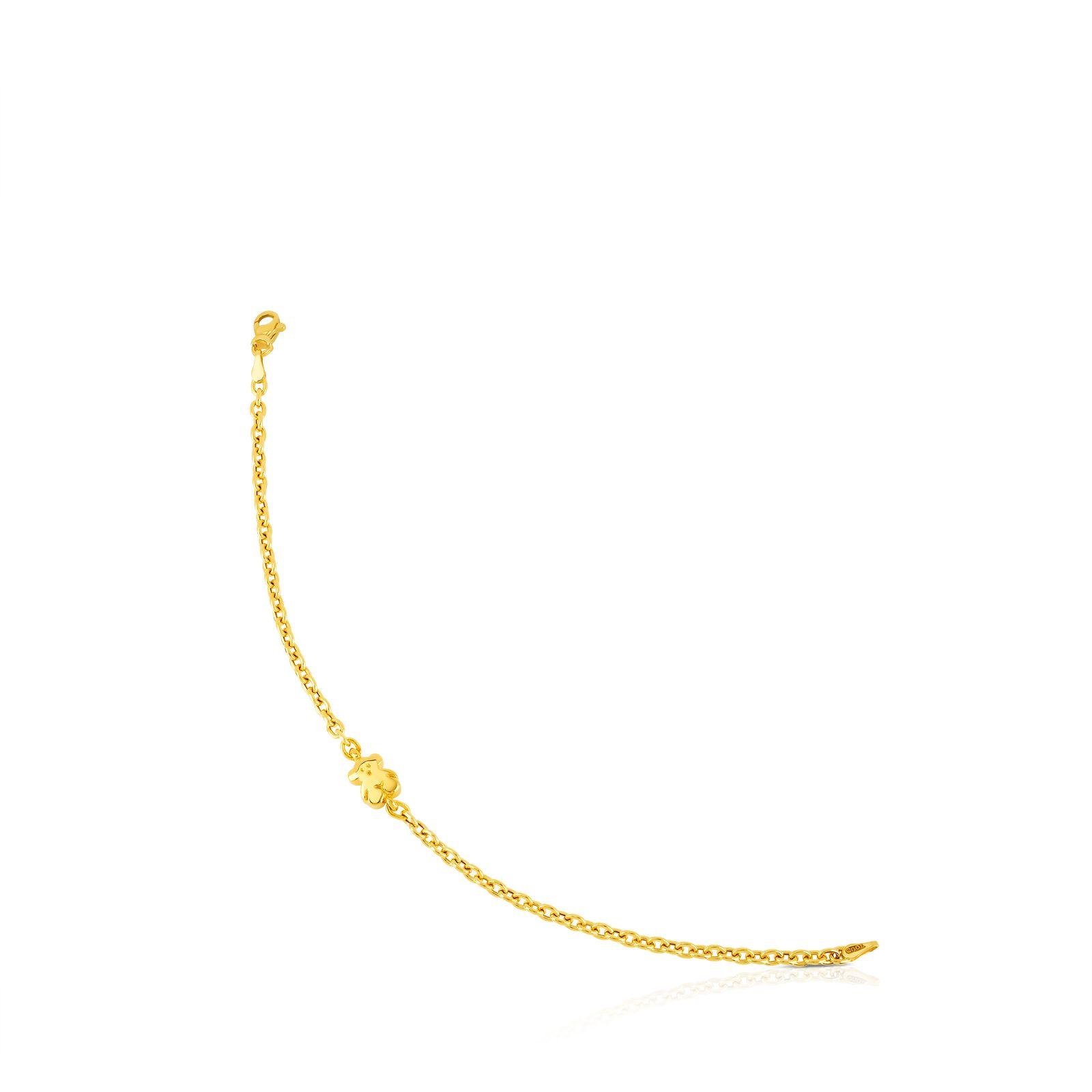 Pulsera Tous cadena Oso Sweet Dolls de Oro-0