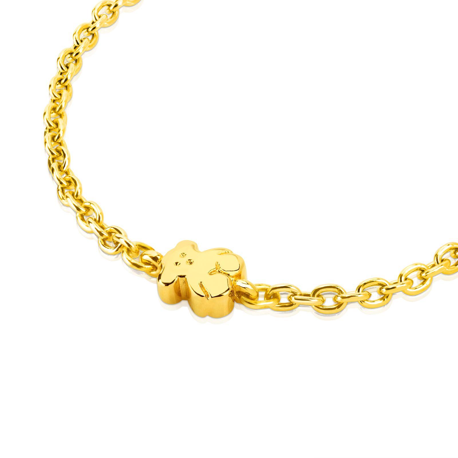 Pulsera Tous cadena Oso Sweet Dolls de Oro-1