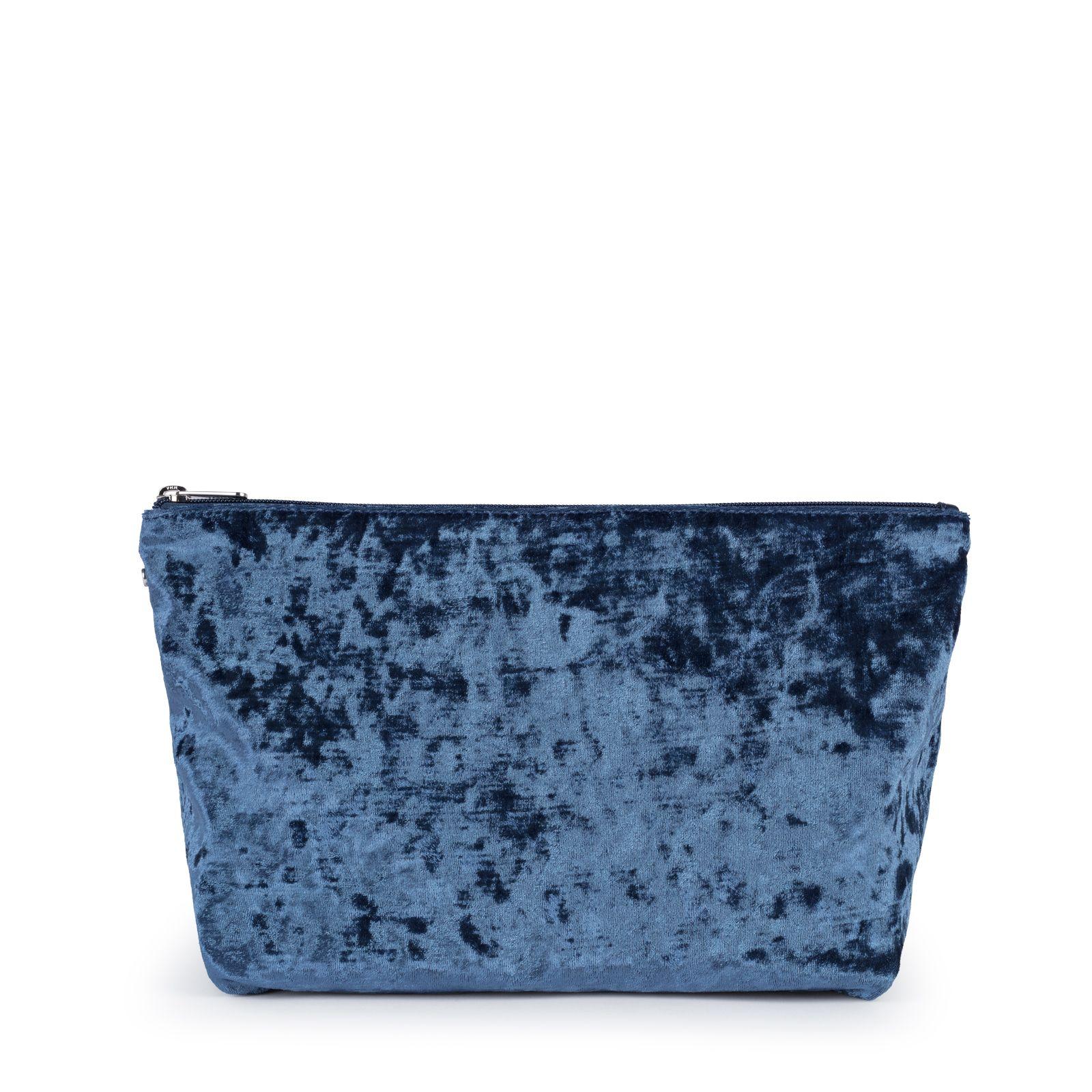 Bolsa mediana Kaos Shock de Terciopelo azul-0