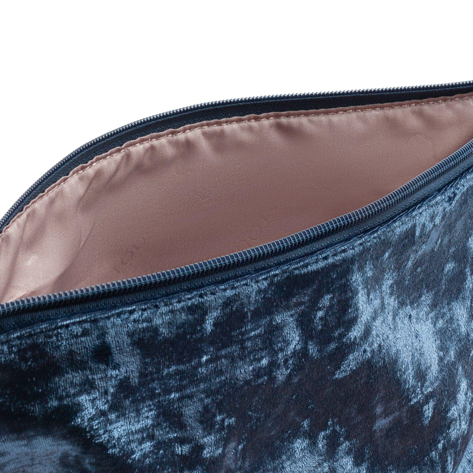 Bolsa mediana Kaos Shock de Terciopelo azul-2